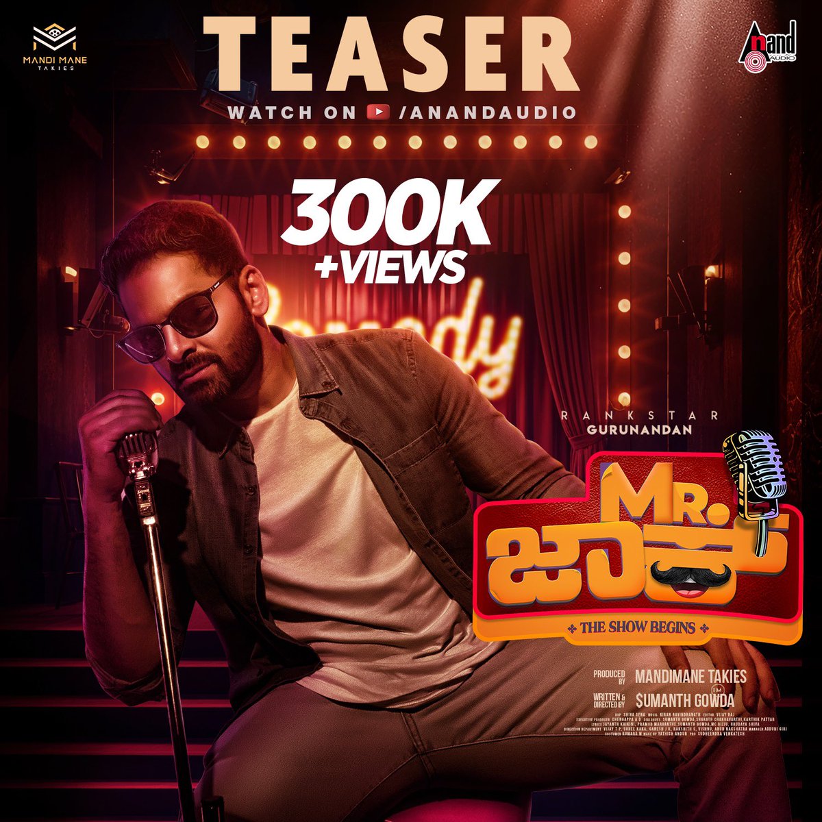 aanandaaudio's tweet photo. #MrJack Official Teaser Hits 300K + Views
Watch now : https://t.co/29ilG6Fiok
#rankstargurunandan
#sumanthofficial__
#thapaswinipoonacha
#dharmannakadur
#mandimanetakies https://t.co/4I2GfExl7r