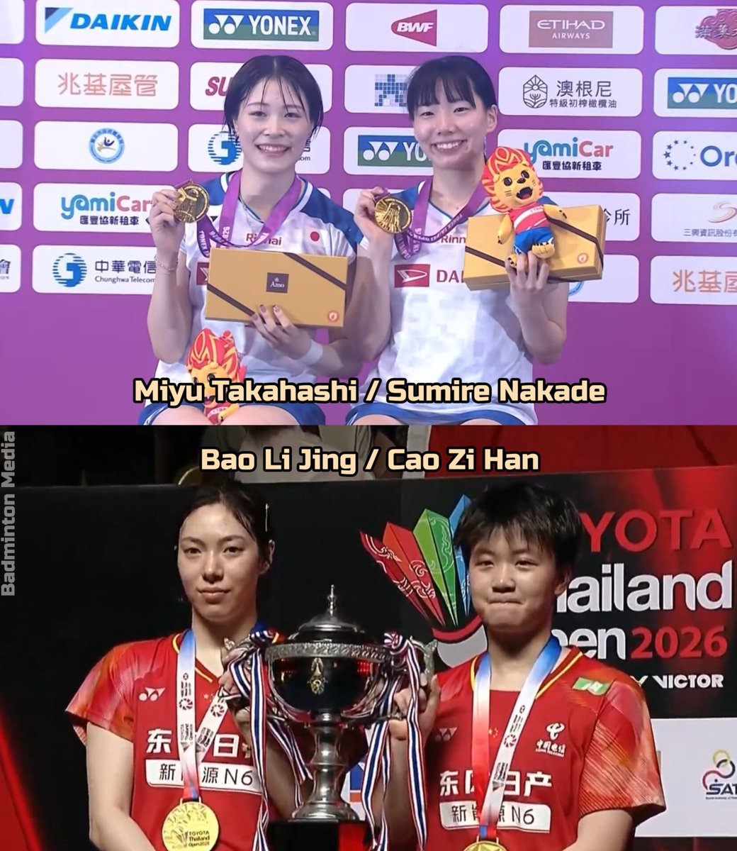 BadmintonMedia1's tweet photo. Whether You Agree With Me Or Not , If These 2 Pairs Continue To Play With The Same Energy Until 2028 As They Are Playing Now ( Even If Bao LJ/Cao ZH Lost Today ) , 1 Top Pair Each From China And Japan Will Miss The Olympics And These Pairs Will Replace Them !!!
#ChinaMasters2026 https://t.co/LfNgVdrMnK