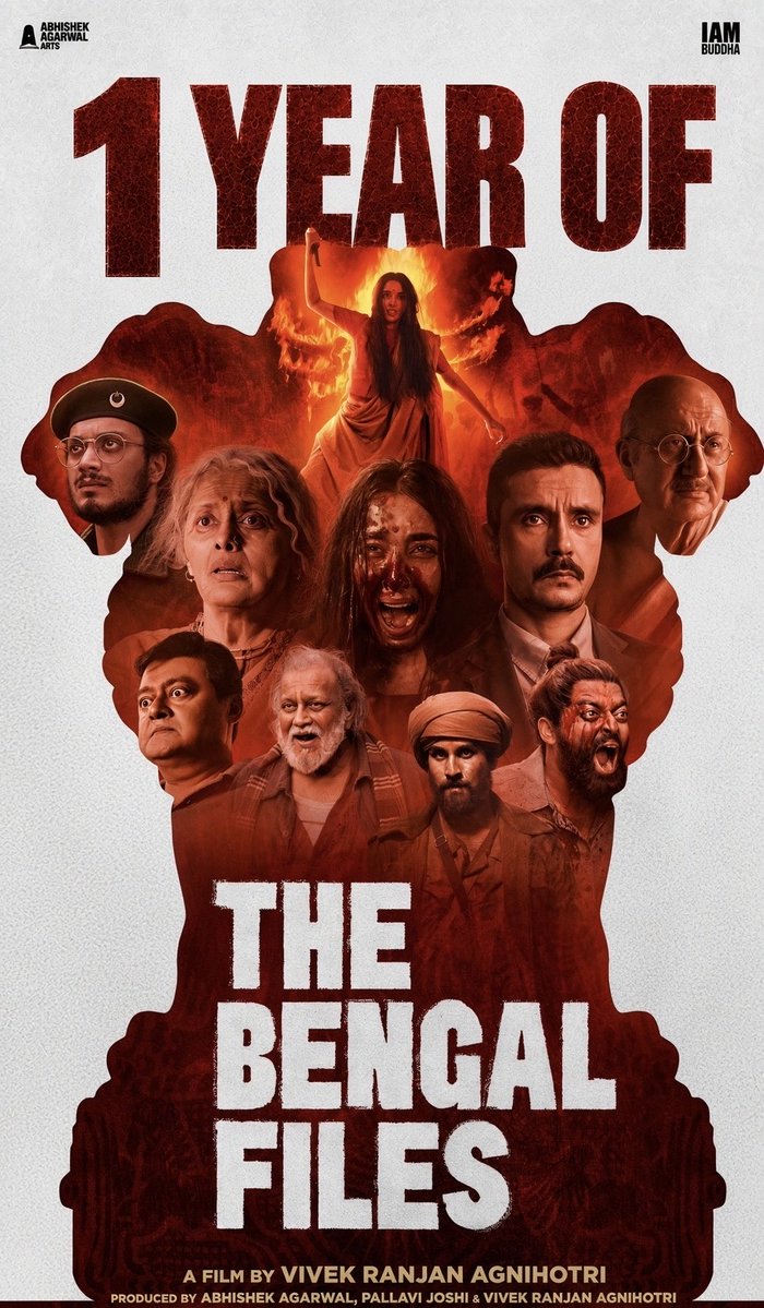 vivekagnihotri's tweet photo. ONE YEAR OF THE BENGAL FILES.

One year ago, we brought a forgotten chapter of history to the screen.

A story that deserved to be told.
A history that deserved to be remembered.
#RightToLife #TheBengalFiles https://t.co/dWaTUdWyfV