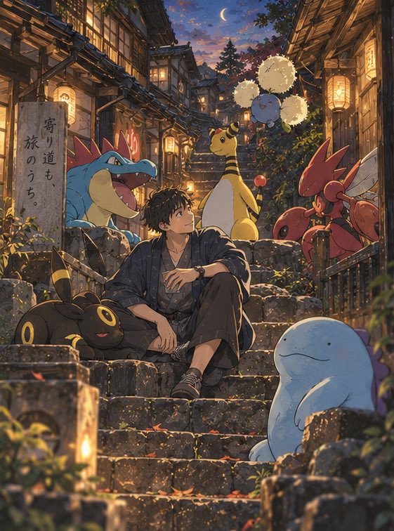 zinzin_dramatic's tweet photo. ←カントー　ジョウト→
AIさんの作成イラスト良すぎる https://t.co/kkAVSJv99t