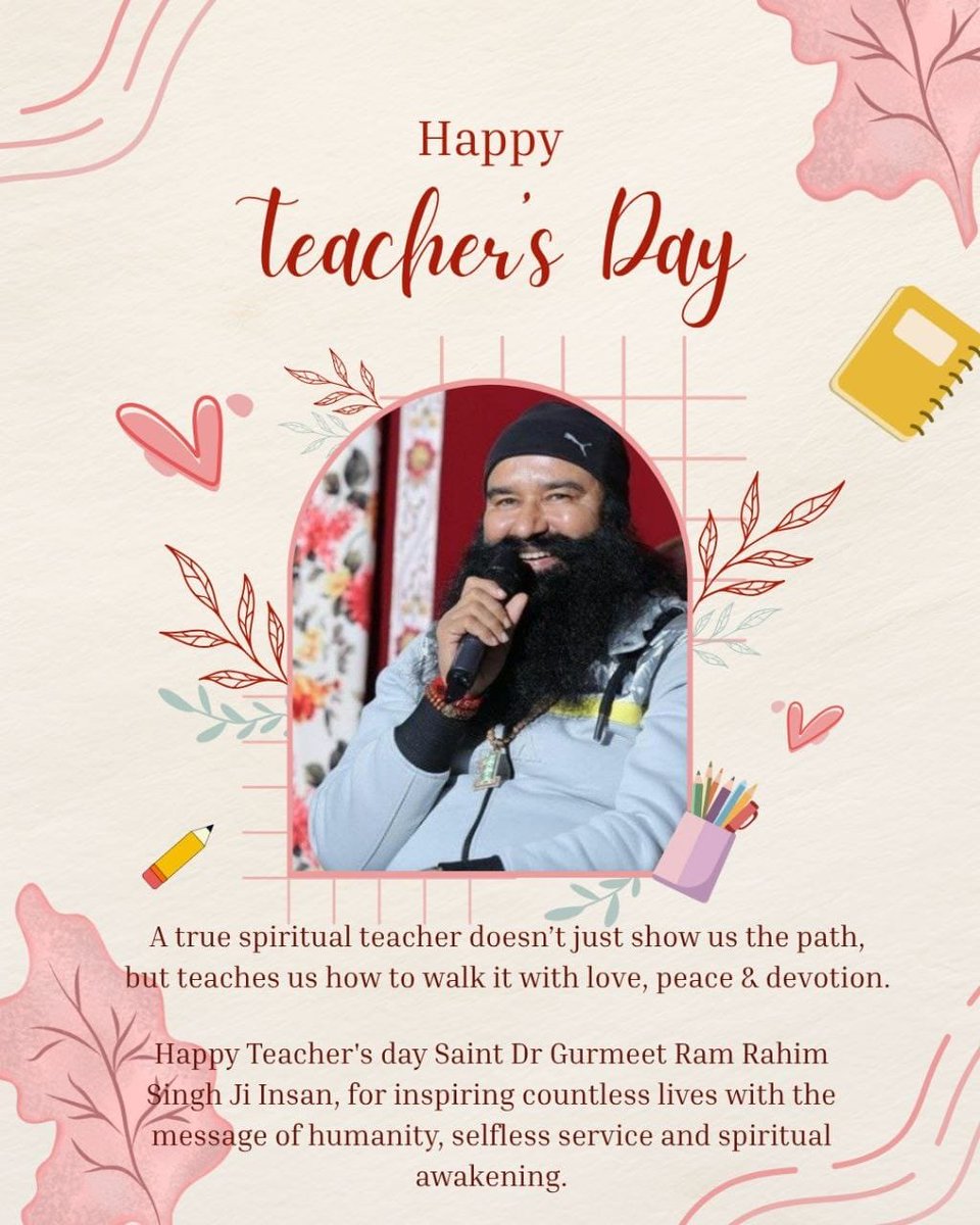 simranbfws's tweet photo. Happy Teacher's Day...🤩🤩💜💜🤩🤩 
MSG guru papa ji ☺️🤩🤩🤩😍
#TeachersDay
#HappyTeachersDay2026 https://t.co/H0ZSOsjW50