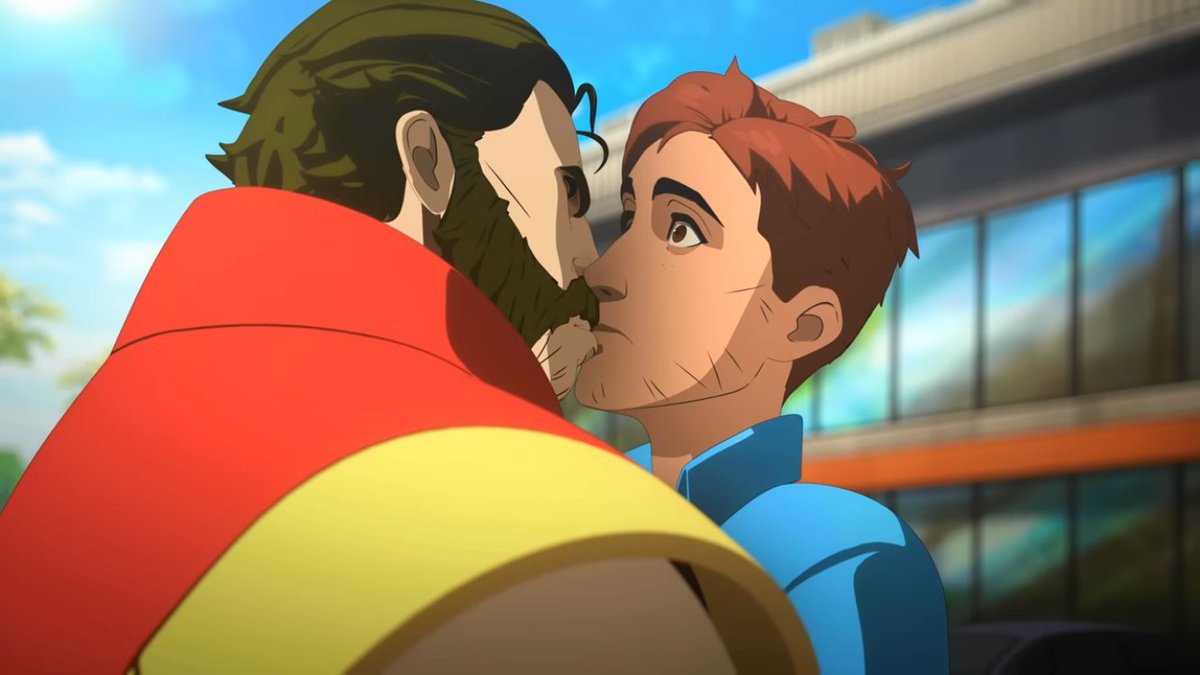 UzuLloyd's tweet photo. I really hope this isn't the only time a man kisses Robert https://t.co/UNRgSc2DDI