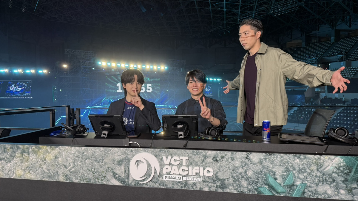 valesports_jp's tweet photo. 韓国・釜山、現地での様子をお届け！
9/5(土) - 16:30 配信開始‼️

🗣️キャスター/ゲスト
yue / @64xk 
Laz / @lazvell 
岸大河 / @StanSmith_jp 

#VCTPacific #VCT https://t.co/TFeVJBZNAY