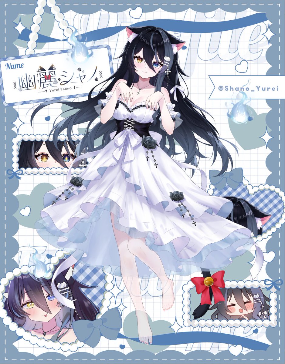 Shano_Yurei's tweet photo. ゆうれい黒猫の幽麗シャノです🫧🐈‍⬛
7月にデビューしたばかりの #新人VTuber ❕

🐾お絵描き、Live2D得意
🐾元気なコミュ障
🐾活動大好き
🐾毎日ショートか配信あり

知り合いのVTuberさん増やしたくてタグやってみました！
♻️🩵巡回させてください！

#9月のVTuberフォロー祭り‍ https://t.co/G6ck4Rhez0