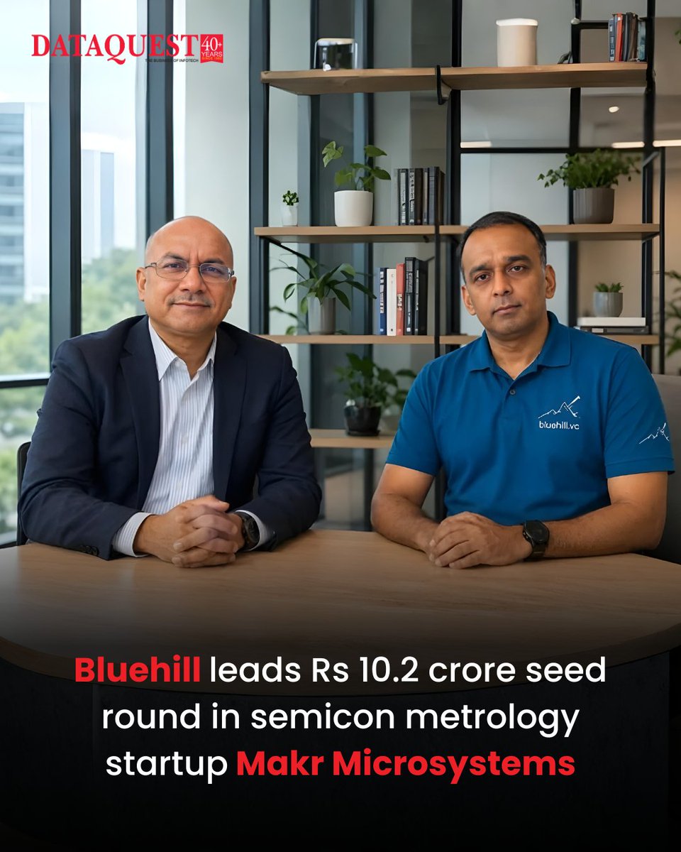 dataquestindia's tweet photo. Semiconductor Metrology Innovation
Makr Microsystem is building nanoscale 3D subsurface metrology products that help chipmakers visualise and measure hidden structures and defects beneath semiconductor
Read more: https://t.co/mQxj5T0UPP
#Dataquest #Bluehill #MakrMicrosystem https://t.co/izsJtHh1EU