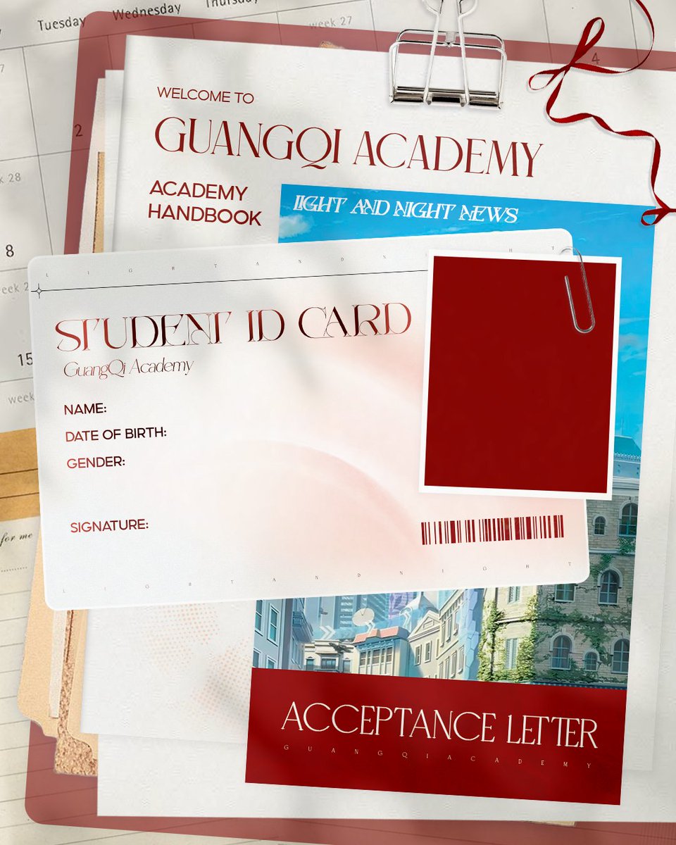 LightnNightnews's tweet photo. ACCEPTANCE LETTER | TO ALL DESIGNERS

Guangqi Academy officially opens enrollment applications for the talented designers of Guangqi City. Please use the template below to register for enrollment together with your husbands!

HD Link: https://t.co/pbsp8Lzq4W

Download now:
App Store: https://t.co/1424Z611x6
Google Play: https://t.co/GZW52vdMlO

Follow this page for the latest updates, announcements, and news about Light and Night across Southeast Asia!