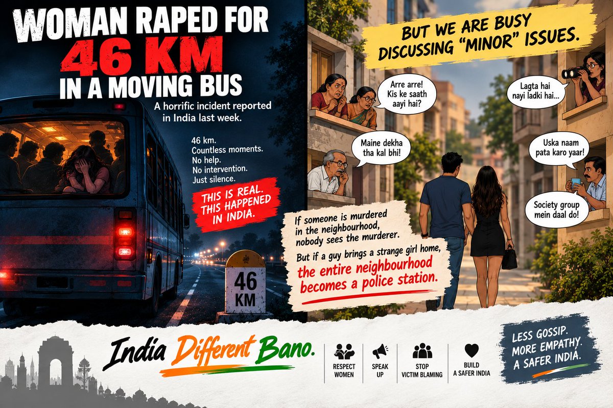 SONOFINDIA's tweet photo. Someone gets raped — nobody saw the rapist.
A guy brings a strange girl home — 17 people saw her, 4 know her surname, and 2 have already formed a WhatsApp committee. 😂 #indiapolice #changeindia #electionsindia #JOKEPOST https://t.co/KbRY3MhMMg
