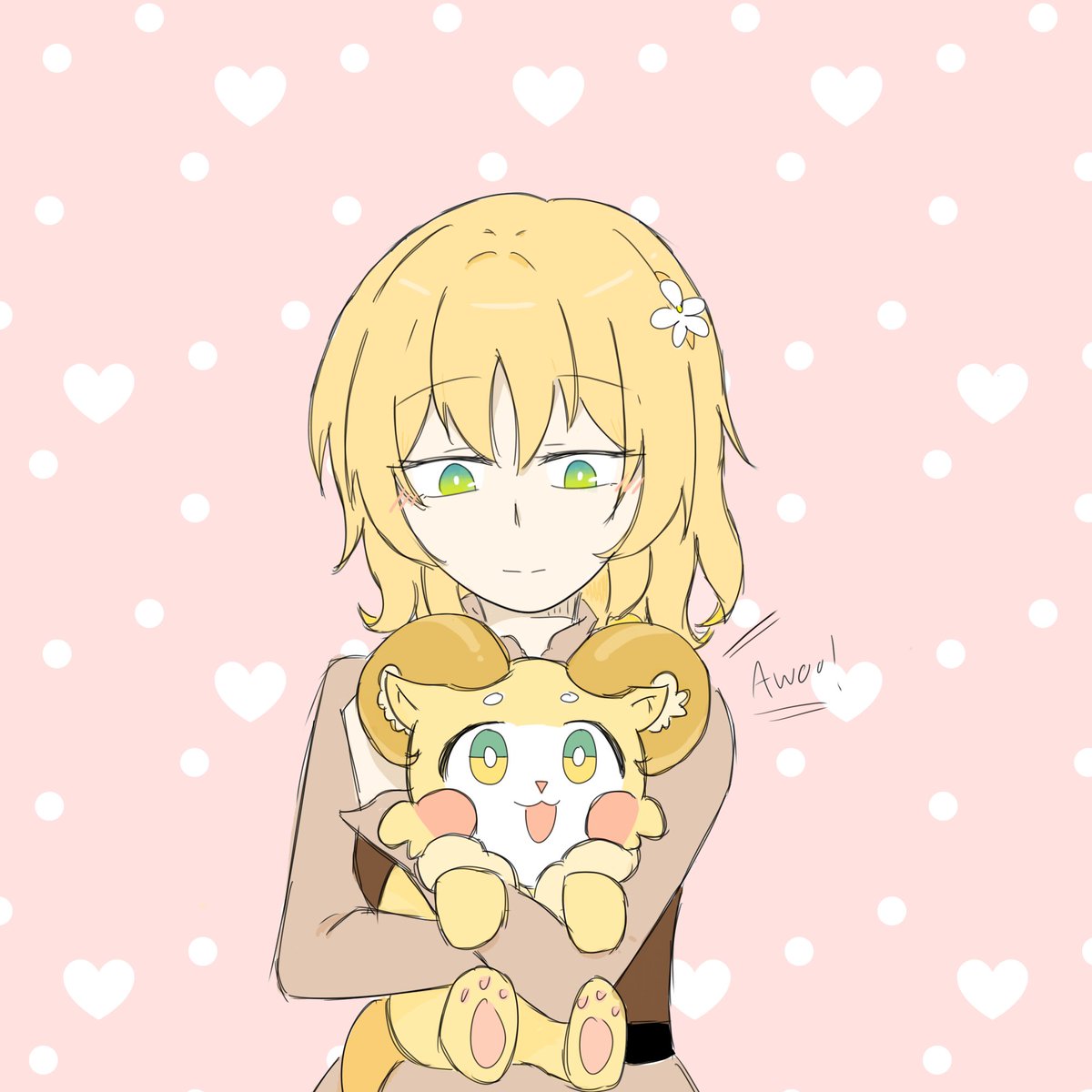arllvr's tweet photo. aglaea and oatmeal ^^ https://t.co/Ncp2B7i4fn