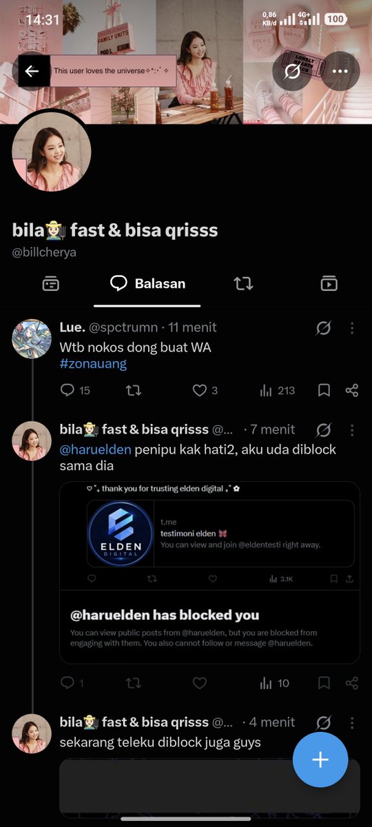 haruelden's tweet photo. #zonauang #penipu gua blok akunnya karna nyampah bgt. udah mah banyak korban nya. eh masih aja koar" playvic. semua cust dan seller yg negur dia pasti di fitnah. hati" para seller dan cust sama akun @billcherya 

banyak korbannya. ga boong dah. liat di post yg ku qrt detailnya https://t.co/Q9JZa14Lc2