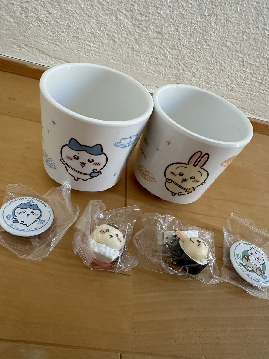 zb1fmnpf's tweet photo. 本日の戦利品🏅くら寿司にてちいかわグッズ💕
#ちいかわ
#くら寿司 https://t.co/F9Wdje0OS7