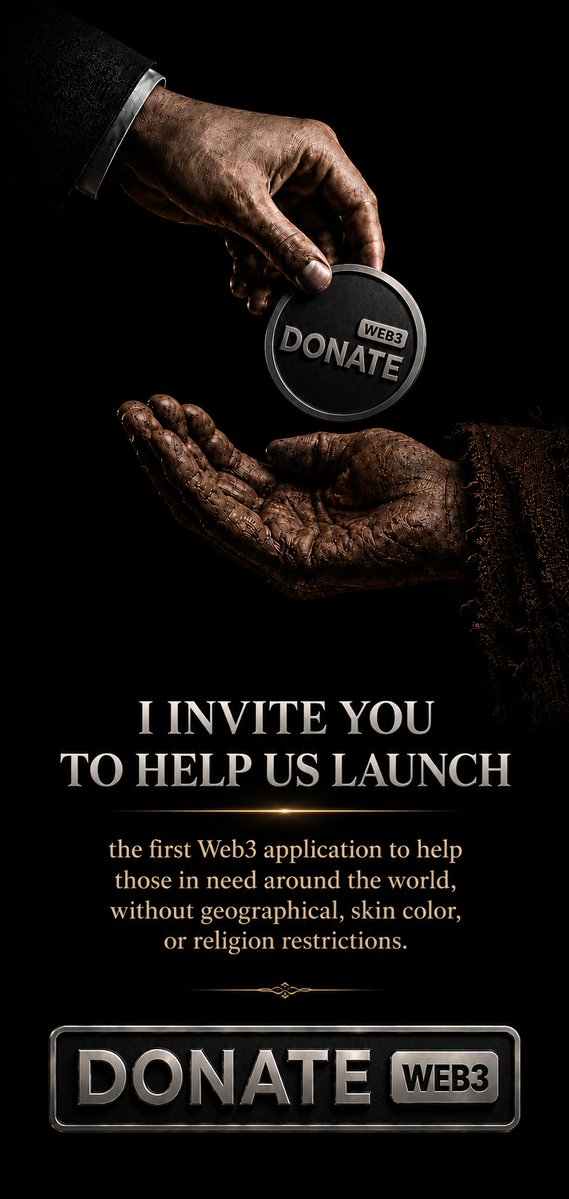 DonateWeb3's tweet photo. @cz_binance Hello, Mr. @cz_binance
invite your to help us launch the first Web3 application to help those in need around the world, without geographical, skin color, or religion restrictions. May God protect your and your family.🙏🏻 $DONATE web3

🔗https://t.co/HY2cfZLHkS https://t.co/XbhZJ1h8cd