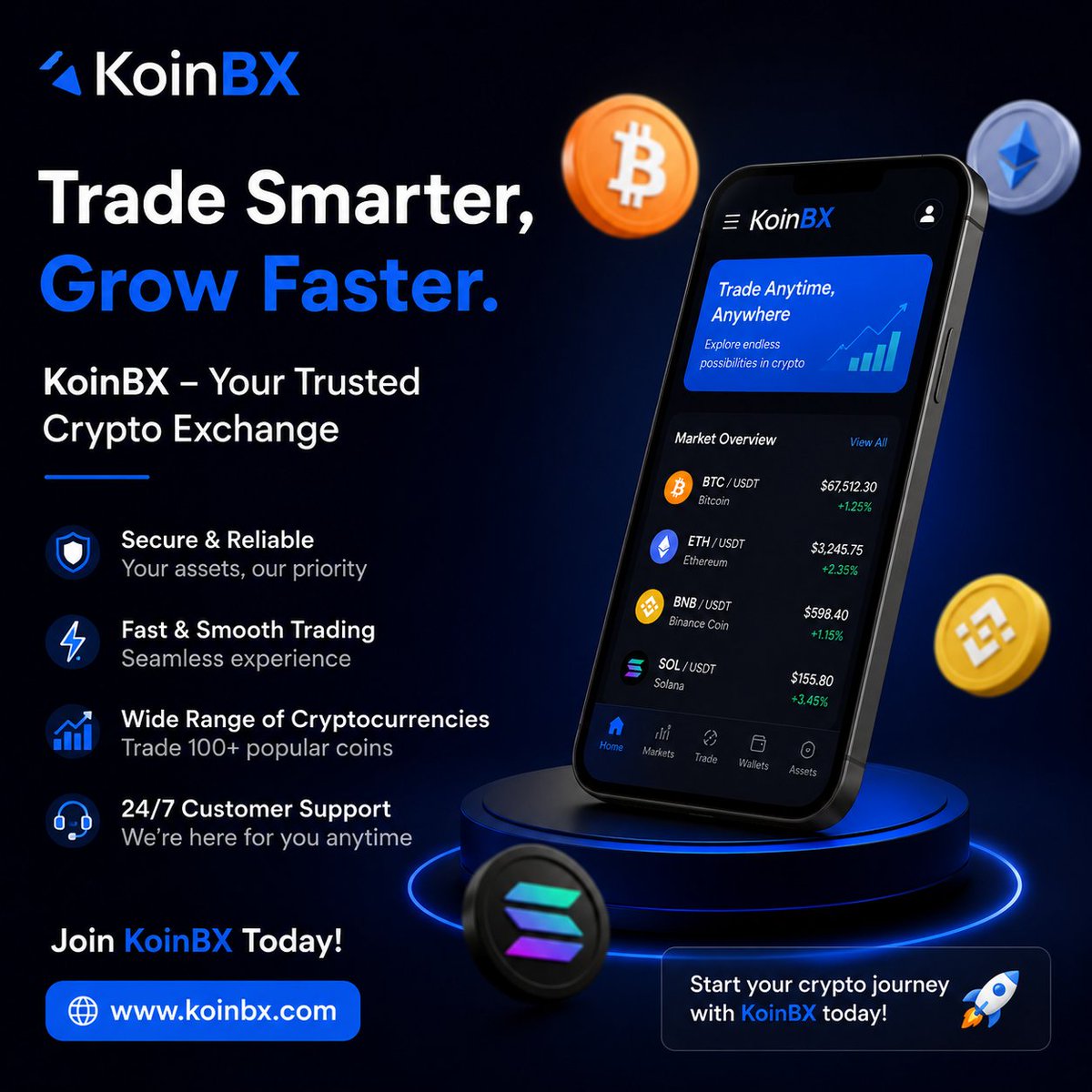 NexiumAlpha01's tweet photo. 🔥 Not Every Crypto Platform Needs To Be Complicated

The crypto world is already full of charts, numbers, volatility, and endless information.

So when it comes to choosing an exchange, I personally think the experience should be simple, clear, and easy to navigate.

That’s one reason KoinBX caught my attention. 👀

Instead of looking at an exchange only as a place to buy or sell crypto, I like looking at the bigger picture — how easily users can explore the market, discover different assets, and manage their trading journey from one platform.

📈 The Market Never Sleeps

Crypto doesn’t follow a 9-to-5 schedule.

Bitcoin can move while you’re sleeping.
Altcoins can suddenly gain momentum.
New opportunities can appear when you least expect them.

That makes accessibility and a smooth user experience important for anyone who spends time in the crypto market.

⚡ KoinBX At A Glance

KoinBX is built as a crypto exchange where users can explore digital assets and participate in the market through a straightforward trading experience.

For beginners, keeping things simple can make the learning curve less intimidating.

For experienced users, having a convenient platform to monitor and manage their crypto activities can make everyday interaction with the market more comfortable.

🌍 Crypto Is Growing — And So Is The Ecosystem

We’re still early in the evolution of digital assets.

More people are learning about blockchain.
More projects are entering Web3.
And more users are looking for accessible ways to interact with crypto.

Exchanges are an important part of that ecosystem, connecting users with the rapidly changing digital-asset market.

🚨 One Important Reminder

Don’t let hype make your decisions.

Crypto can be highly volatile, and profits are never guaranteed. Always DYOR, understand the risks, protect your assets, and make decisions based on your own research.

If you’re looking for a crypto exchange to explore, KoinBX is worth putting on your radar. 🔎

🐦 Follow @KoinBX on X
🌐 Explore KoinBX and see what it offers

The market keeps moving.

The technology keeps evolving.

And the next opportunity could be closer than we think. 🚀

Stay curious. Stay informed. Keep building.

#KoinBX @KoinBX @KoinBXGlobal