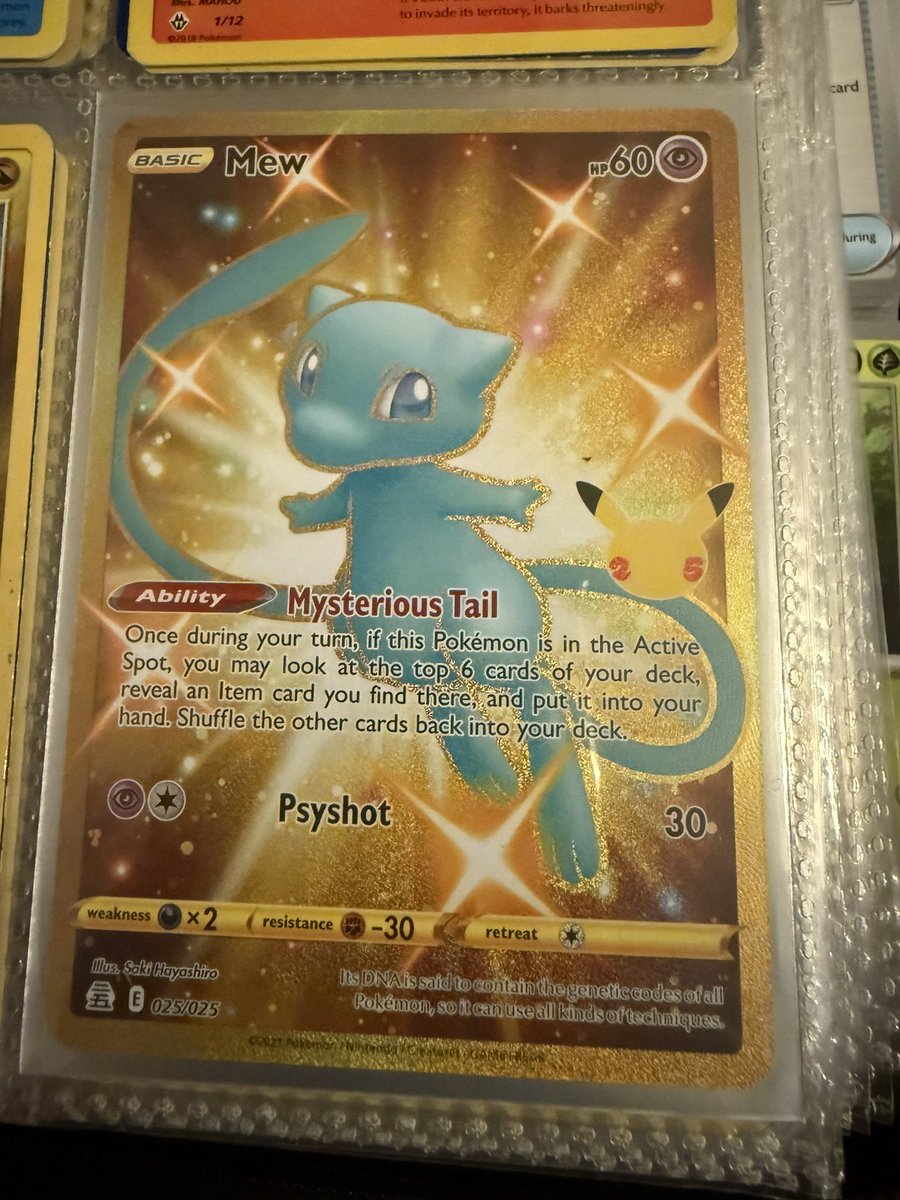 Socially_awkcos's tweet photo. One of my fav cards in my collection, never really started collecting until my nephew gave me his old one as a thanks for helping him tidy his drawers.

Then I traded another nephew for this card which is so cute! 

Would you guys like to see all of my Pokémon cards? https://t.co/3tA7TPHG1F