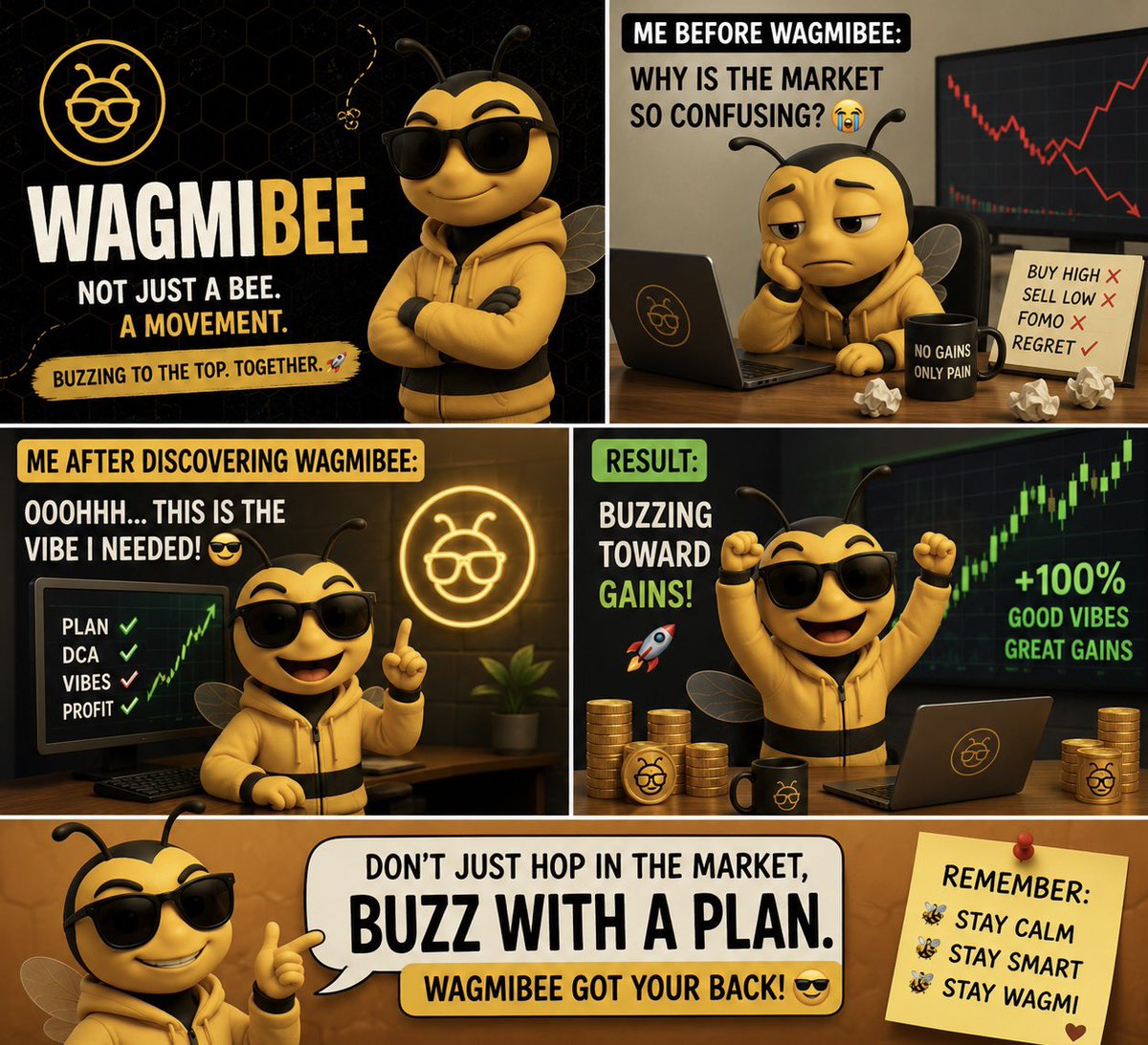 smallriri15's tweet photo. The market can dip, but the vibes stay up 

Stay calm. Stay smart. Keep buzzing.

$WAGMIBEE is not just a bee, 

it’s a movement. 🐝

@Wagmibee 

Join the Tg and explore in the comments https://t.co/FmeJlOobQ0