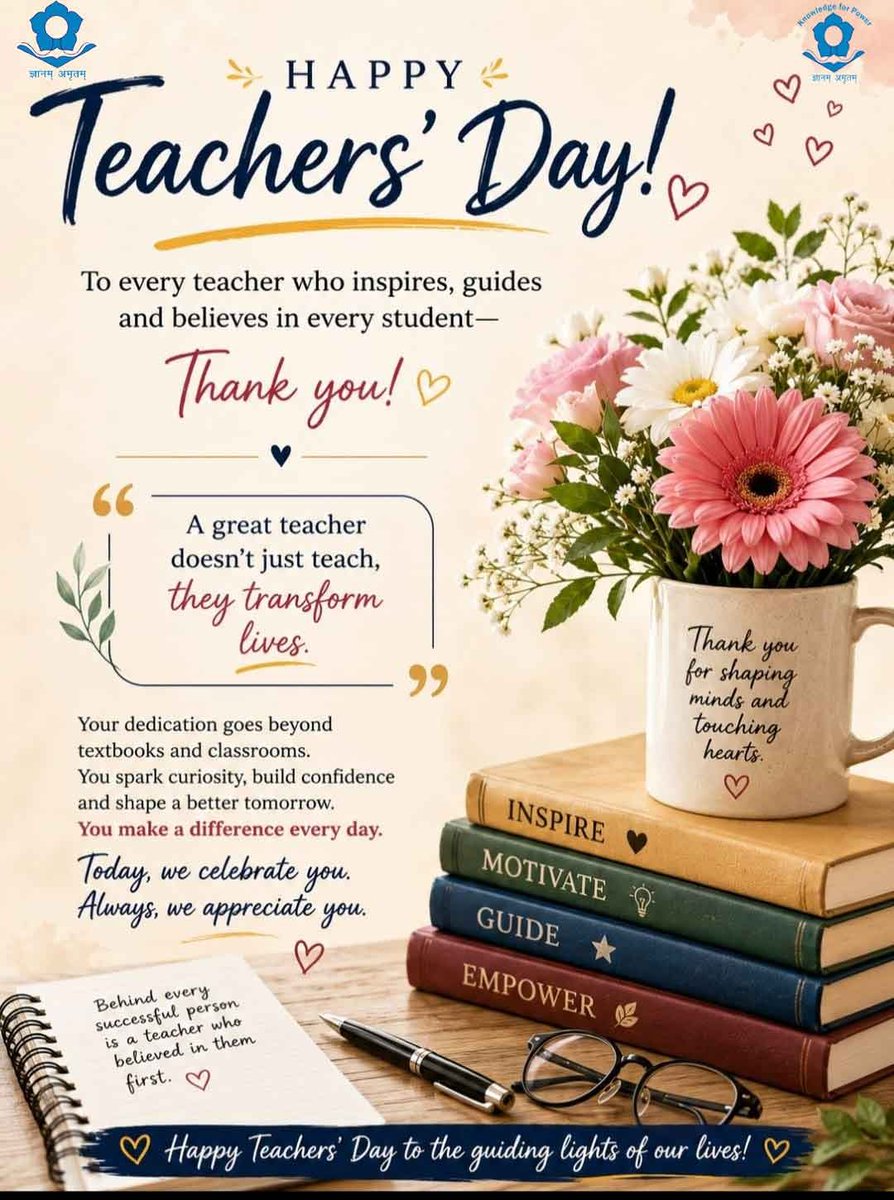 LSAkolkata's tweet photo. Happy Teachers’ Day to all the incredible educators who inspire, guide and empower young minds every day. 🌼📚

Thank you for shaping futures and making a difference. ❤️ https://t.co/dHemozaLaD