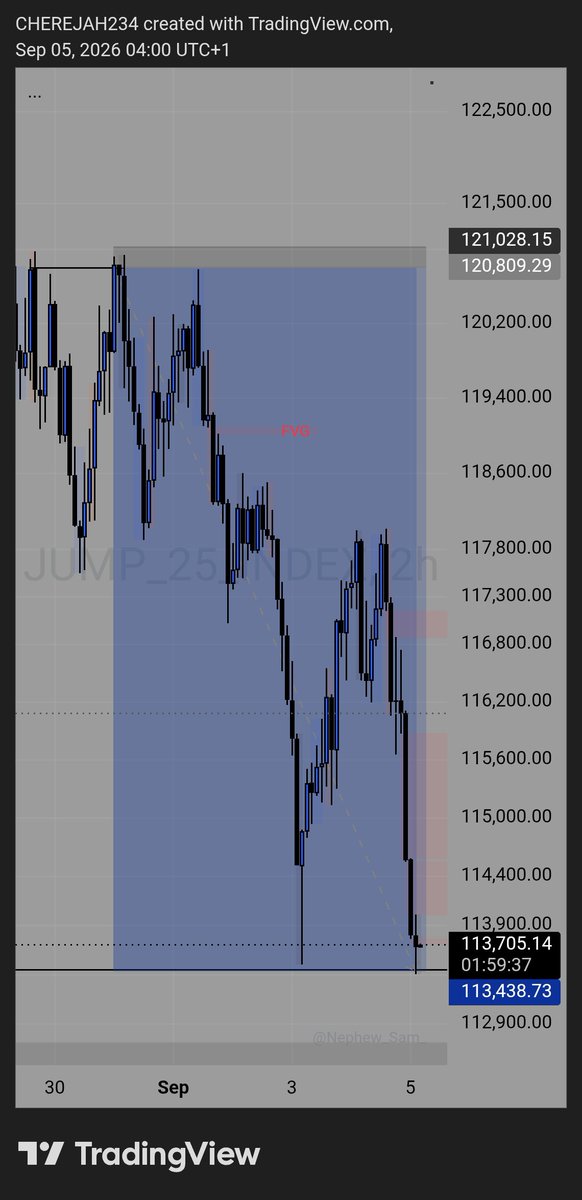 cherejah62's tweet photo. Held these swings for over a week… patience finally paid. 🎯🔥

The target has been hit.

+6RR ✅
+33RR 🚀

JUMP 25 📈

Good trades don’t always come fast. 

Sometimes, you just have to trust the setup and let it play out.

#Precision #Trading #Forex #PriceAction #SwingTrading https://t.co/MJm8MG4p8F