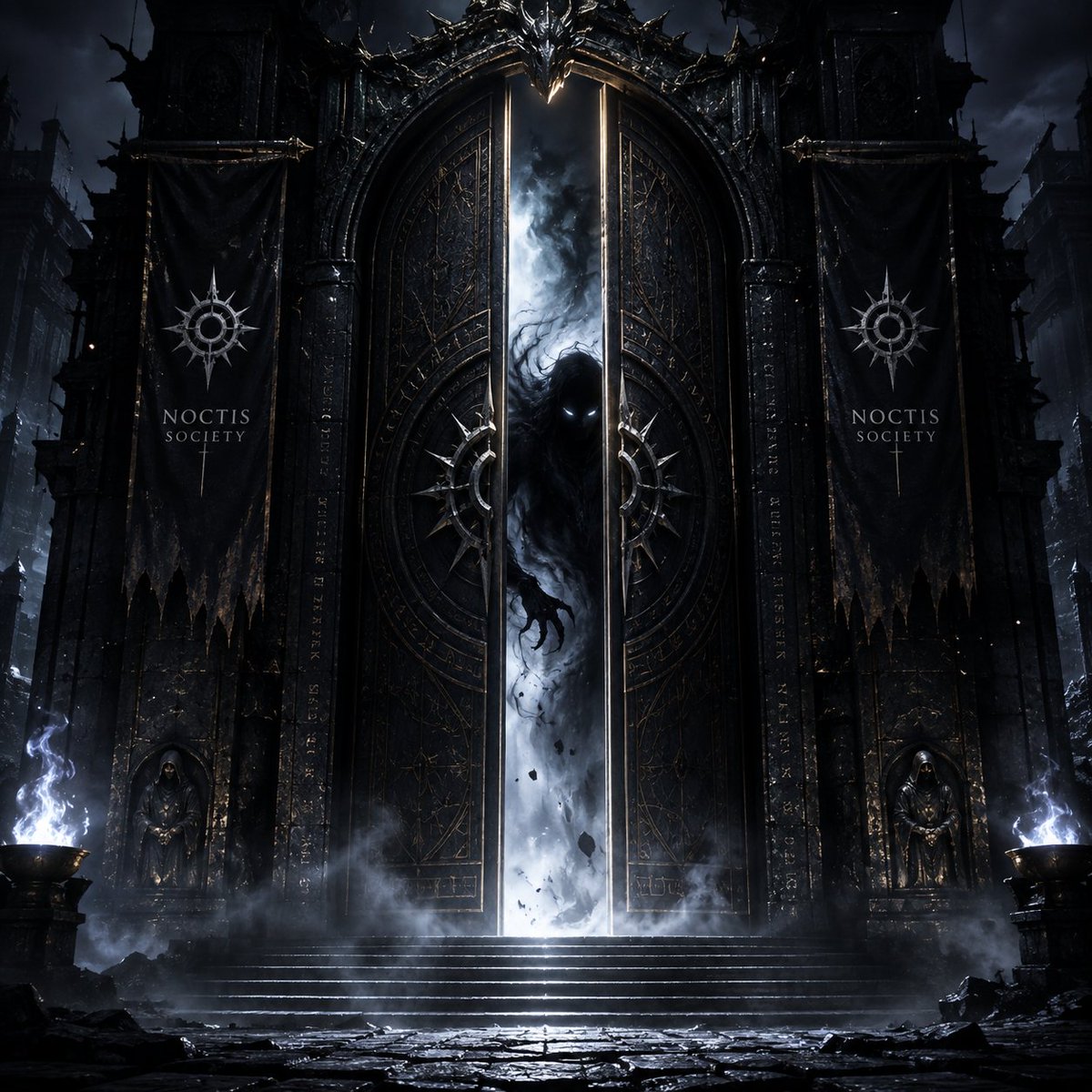 NoctisSocietyHQ's tweet photo. The door opened.

But no one stepped through.

Something came out.

We don't know what it is yet.

We only know one thing…

It has been watching Noctis. 👁️🌑

The story continues.

#NoctisSociety #NFT #Web3 https://t.co/o0Q17a0PId