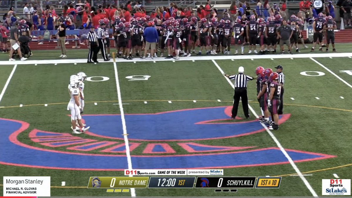 D11Sports's tweet photo. ICYMI: Watch a replay of tonight’s https://t.co/OXCe9dhNBu Game of the Week Presented by @SLUHNSportsMed. 

Notre Dame - behind a solid performance by Tommy Murphy- cruise past North Schuylkill 38-7. 

WATCH THE FULL REPLAY HERE- https://t.co/wgj5lvUKHq https://t.co/SGBo1gyvd2