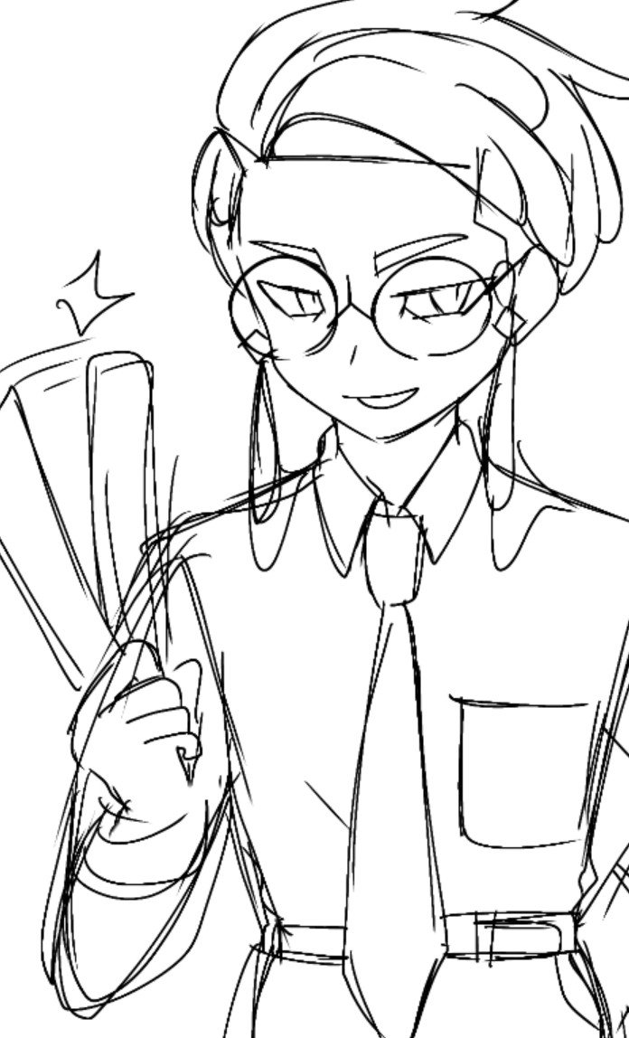 shirakabawb's tweet photo. 前回のワンドロであげる予定がsikちゃんをうまくかけず途中であきらめた絵。トングを持ってお肉に威嚇してるkrsbさん。既出だったらごめんなさい…。お顔いい感じにかけた気がする。 https://t.co/mqy1U4CTkp