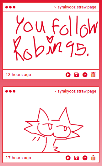 serakhoos's tweet photo. 1. i'm so fucking sorry. i thought i blocked him :////

2. the cats that people draw on my strawpage get more and more unhinged each time https://t.co/VNEU4F79yE