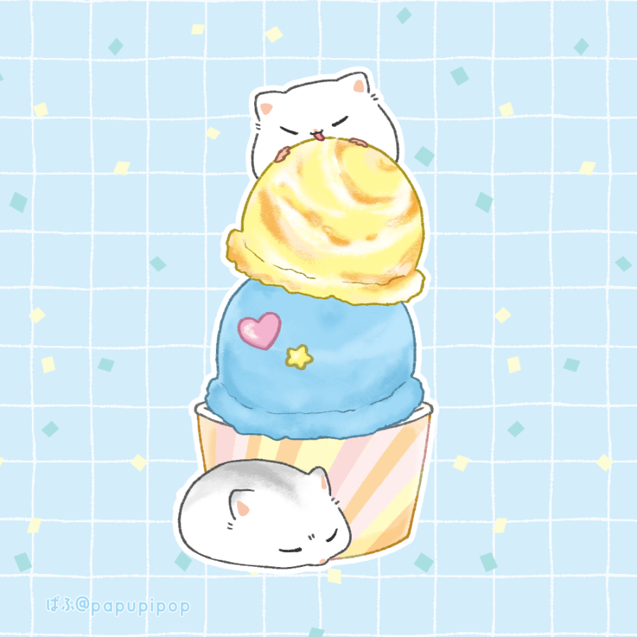 papupipop's tweet photo. アイスクリーム🍨🐹 https://t.co/J8MBJPe8wb