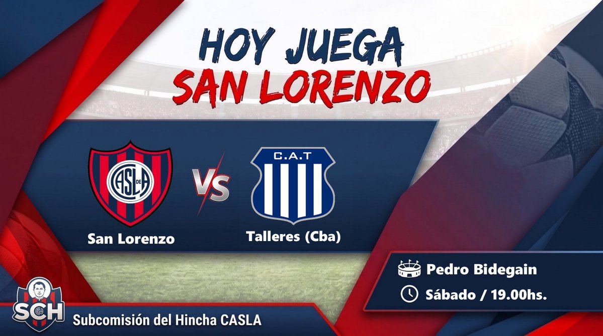 schcasla's tweet photo. 🟦🟥 ¡HOY JUEGA SAN LORENZO EN EL BIDEGAIN! 🟦🟥

Esta tarde nos volvemos a encontrar en casa. Desde las 19:00 hs, el Ciclón recibe a Talleres en el Estadio Pedro Bidegain por la Fecha 8 del Torneo Clausura.

En una jornada clave y con la urgencia de volver al triunfo ante nuestra gente, defendemos los colores con el aliento incondicional de siempre.

¡Vamos San Lorenzo! 
💙❤️💙

#SanLorenzo #Boedo #SchCasla