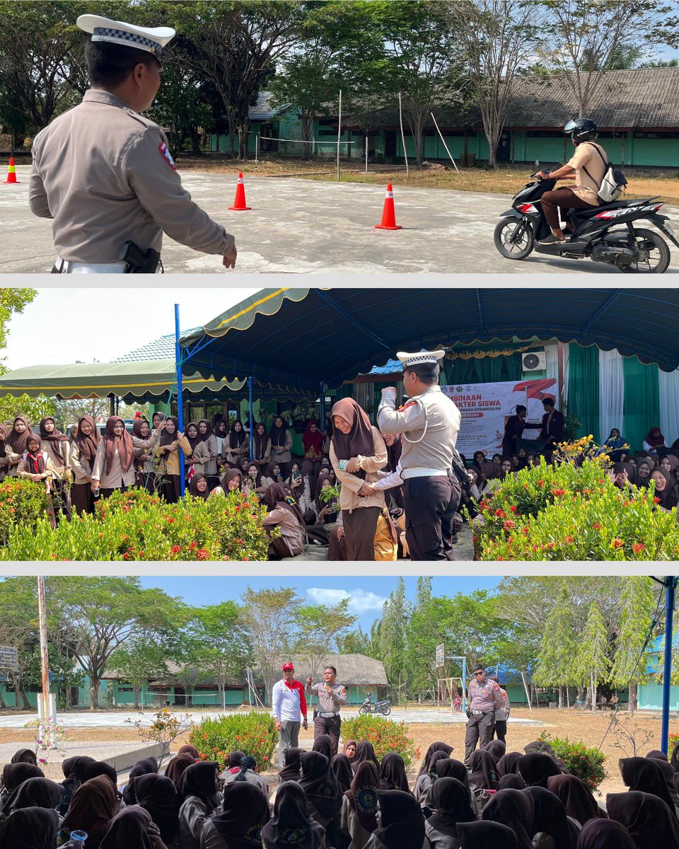 LautHumas's tweet photo. Sat Lantas Polres Tanah Laut memberikan edukasi Safety Riding kepada pelajar SMKN 1 Takisung. Bersama, kita wujudkan generasi muda yang tertib berlalu lintas dan menjadi pelopor keselamatan di jalan.

Tertib Berlalu Lintas, Selamat Sampai Tujuan! 🏍️

#PolresTanahLaut #PoldaKalsel https://t.co/aoeS5UqqKx
