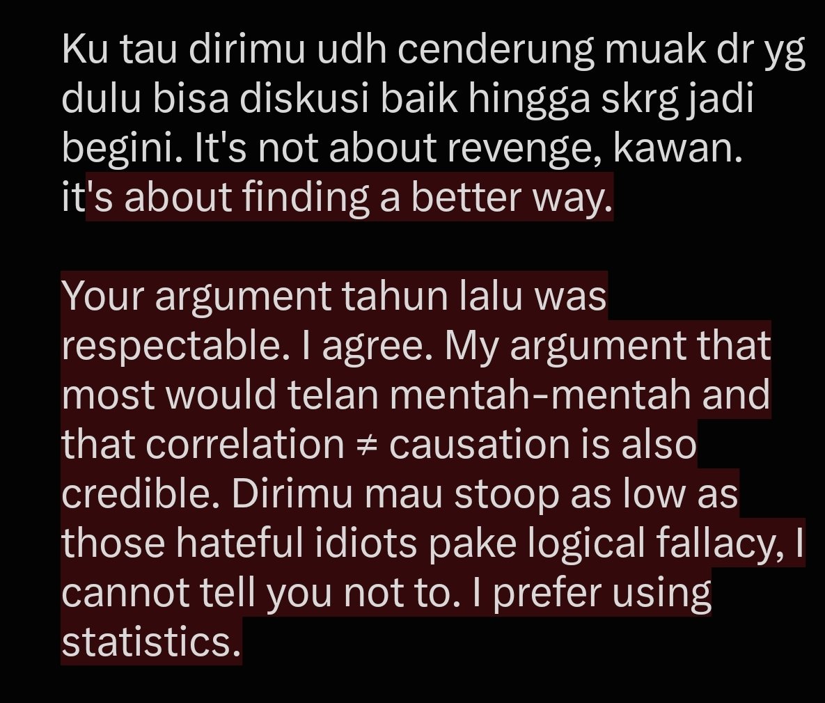 throwawaybitx__'s tweet photo. @banjemin All in all, gue ga up for ribut minoritas yg mulai etc etc, gw tau yg bikin kek gini udh dr dulu, even di barat where minoritas indo adalah mayoritas disana.

All in all, no victim mentality here, simply that most people mau mayo/mino itu (maaf) kurang pintar dan hateful. https://t.co/4tfLQA2vpq
