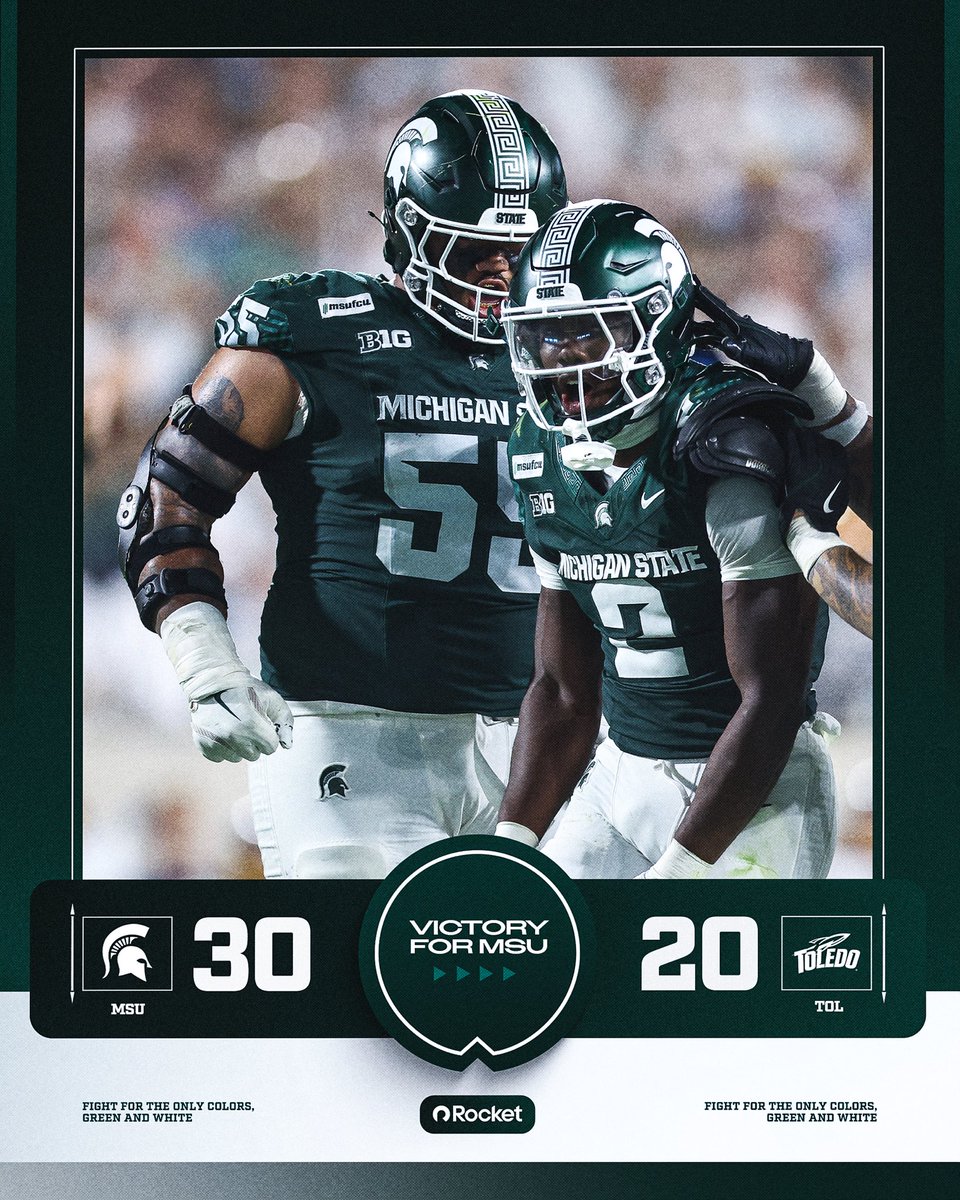 MSU_Football's tweet photo. WON AND 0. https://t.co/cQTCD5CS2E