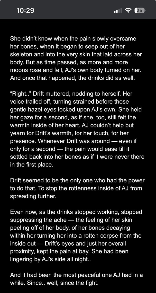 writ3rsblocks's tweet photo. I can’t wait for the moment where #tfaj’s Magic gets so bad that she truly feels pain ever single second without her anchor nearby. Like.. I want her to get worse, to not be able to touch people, to have to be at a distance, to have to rely on #tfdrift (and #tfros and #tfmegii) https://t.co/Bgnc8xzNqc