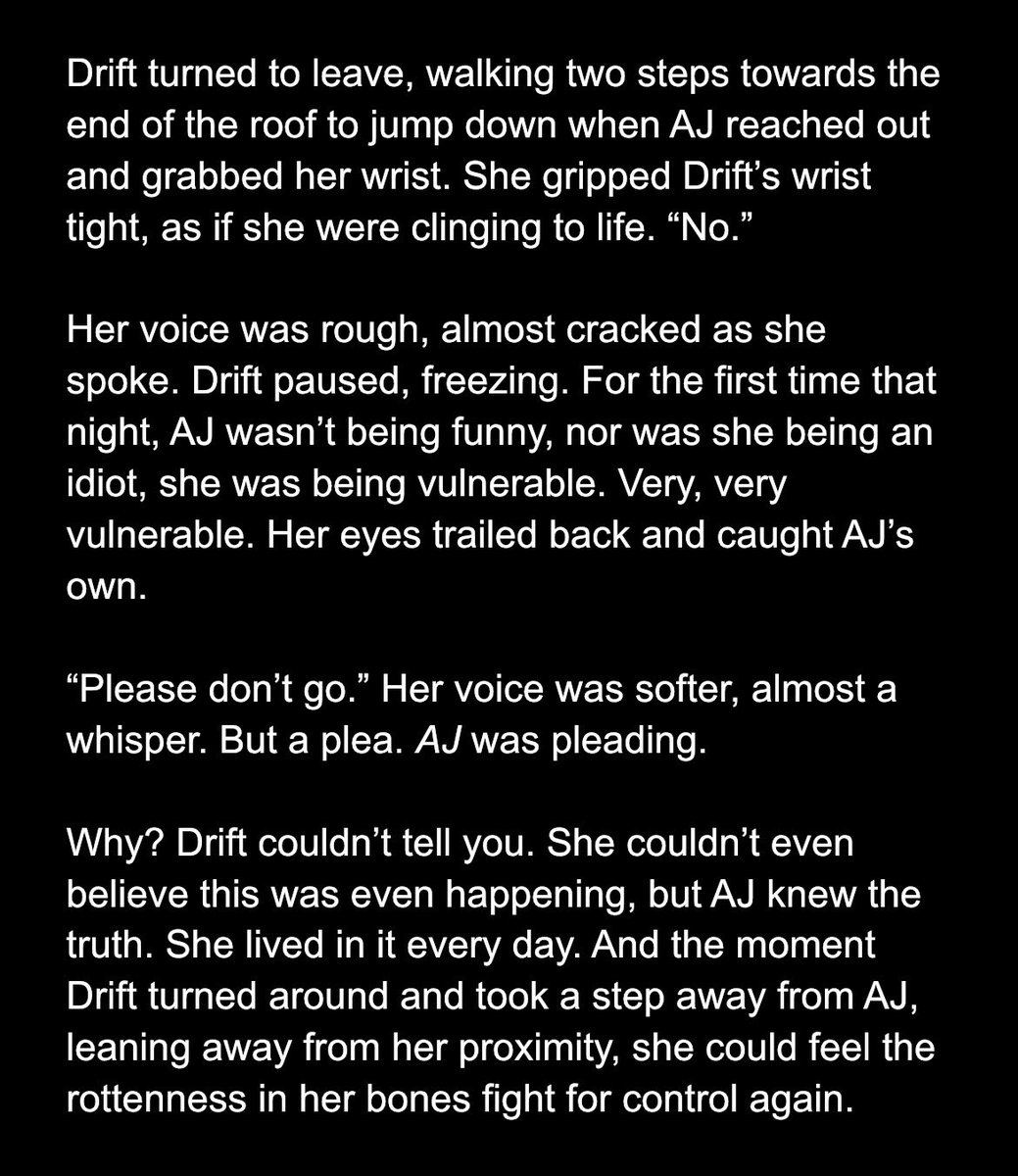 writ3rsblocks's tweet photo. I can’t wait for the moment where #tfaj’s Magic gets so bad that she truly feels pain ever single second without her anchor nearby. Like.. I want her to get worse, to not be able to touch people, to have to be at a distance, to have to rely on #tfdrift (and #tfros and #tfmegii) https://t.co/Bgnc8xzNqc