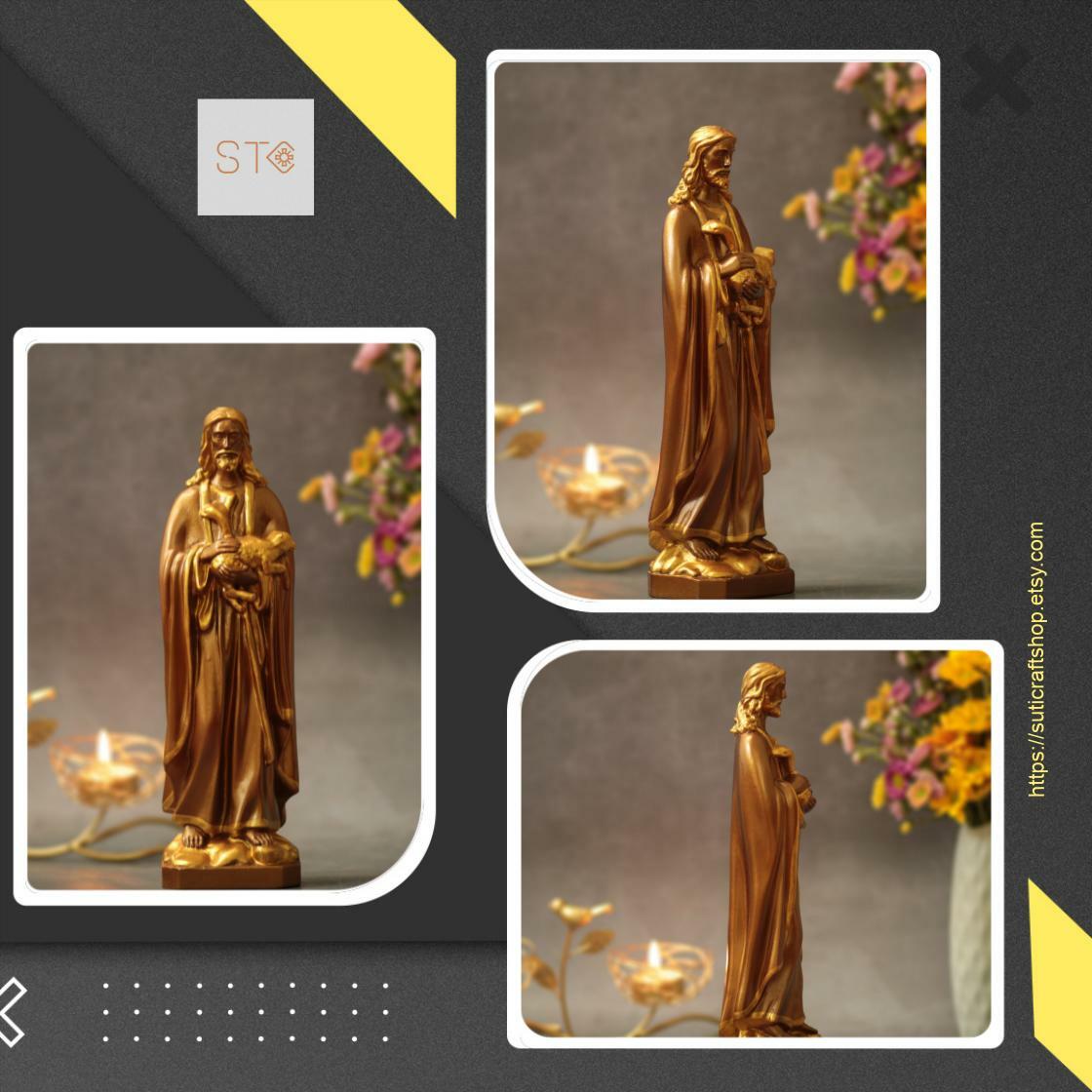 suticraftshop's tweet photo. Elevate your faith and decor with our Vintage Jesus Christ with Lamb Wooden Statue—only $54.90. Perfect for holiday warmth or year-round inspiration in your home. #ChristianGifts #CatholicIcon https://t.co/D47FvRz21v