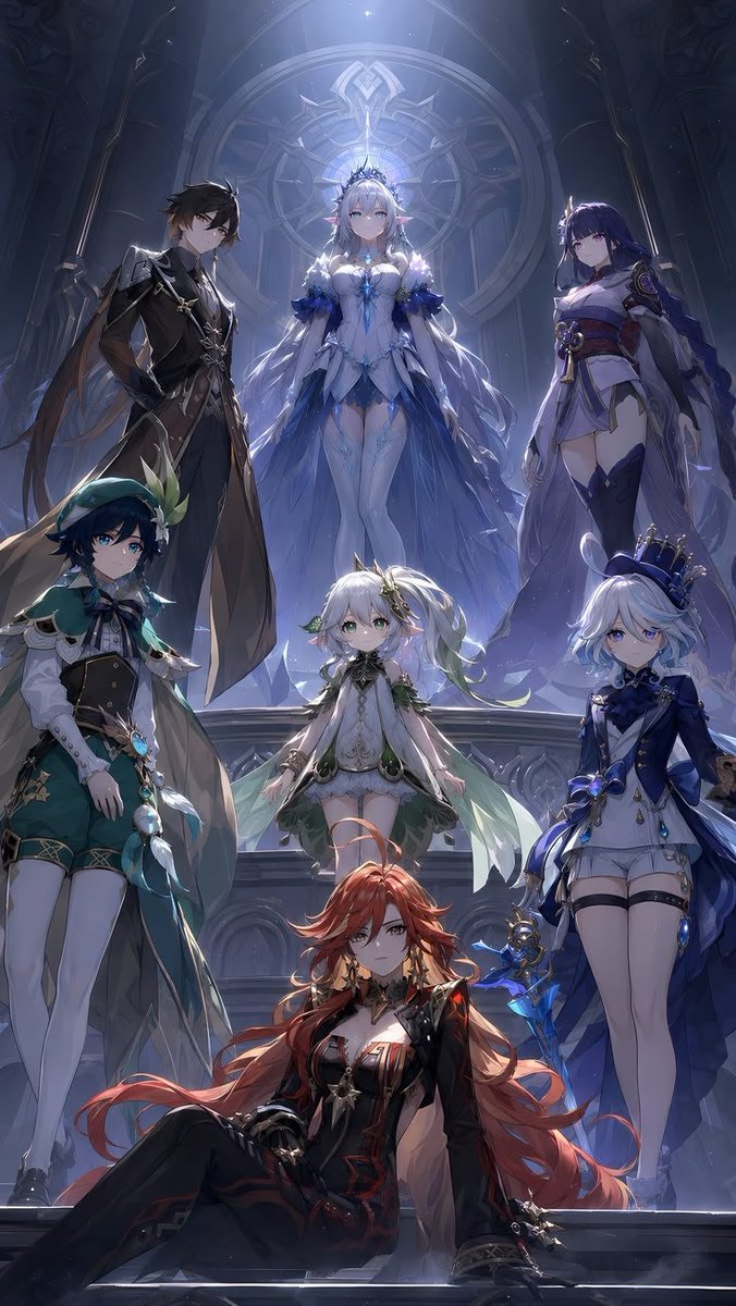 noobwallpaper's tweet photo. Genshin Impact Crew https://t.co/xKfdaMz5PV