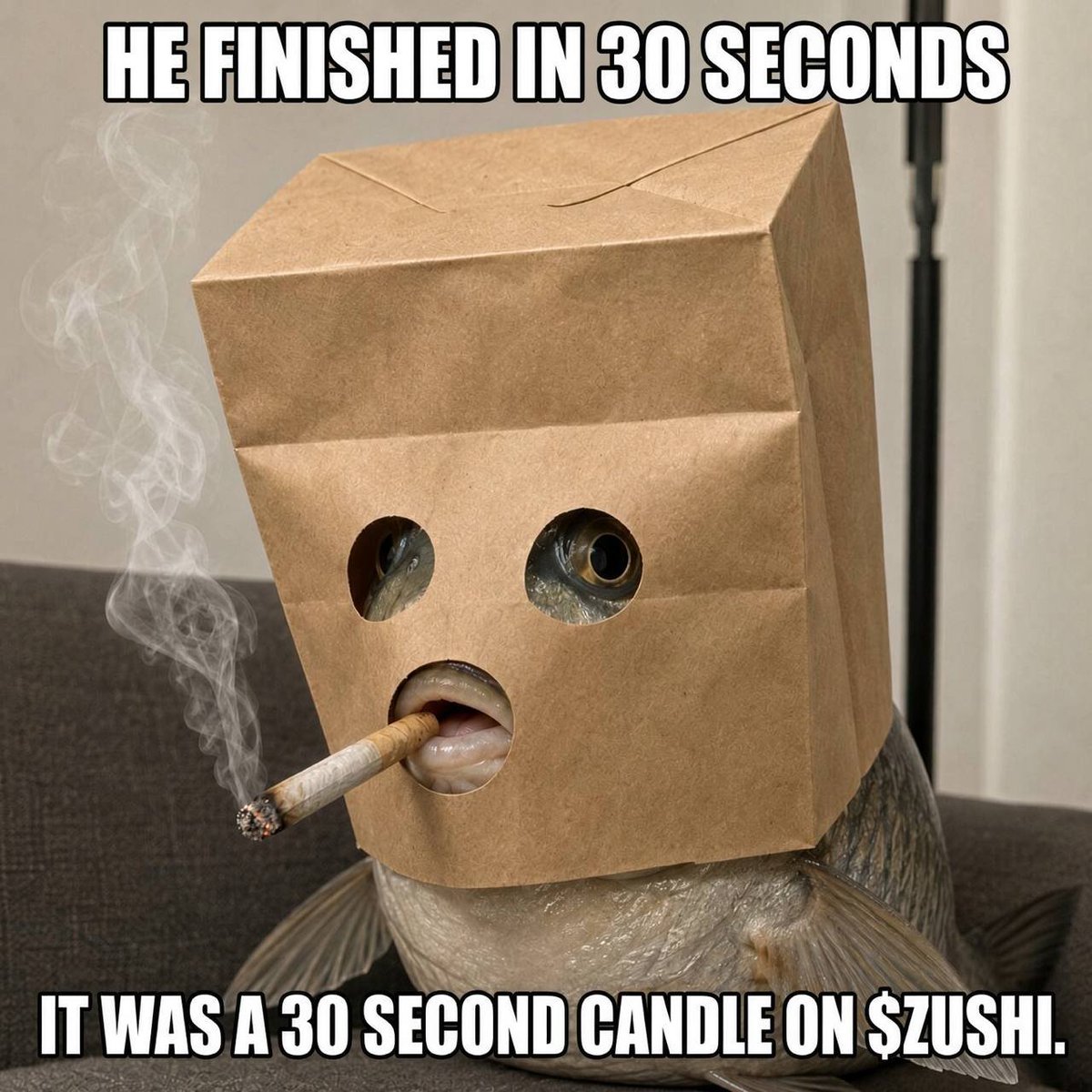 BitgetHack's tweet photo. @L2B2N87 @solana @LaunchOnSF Not a $ZCAT and definitely not a $ZDOG this is the #AnonymousSmokingFish Hold $ZUSHI for $ZEC rewards. The bag stays on. https://t.co/L0oWbiDZNI