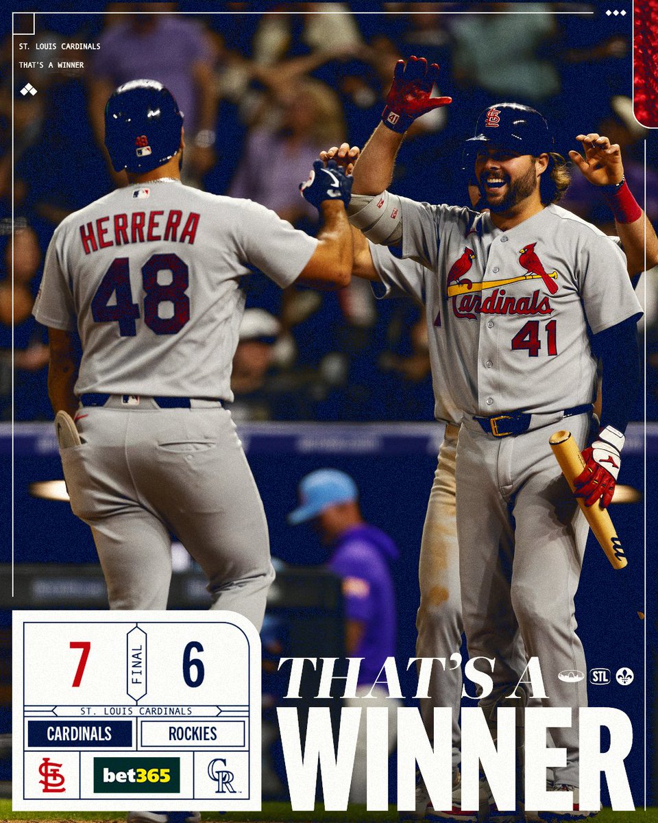 Cardinals's tweet photo. THAT'S A WINNER https://t.co/6JeF4eozka
