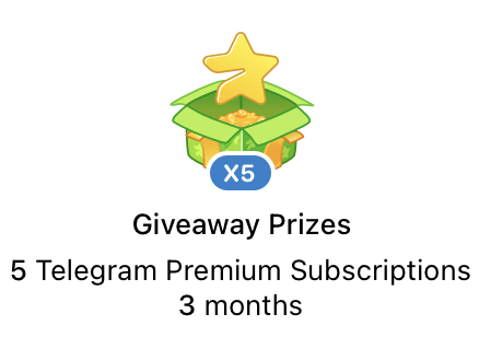 airdropinspect's tweet photo. New Telegram Giveaway: Work-2-Earn
Total Reward: 5 Telegram Premium Subscriptions
Winners: 5 Random
Distribution: right after ends

Giveaway Link: https://t.co/hpjseMT59t

🔹Complete the tasks
🔹5 Random winners will receive Telegram Premium Subscription each

Note: This giveaway will end on 10th September and winners will be selected and rewards distributed by Telegram right after the giveaway ends.

Disclaimer: Please do your own research (DYOR) before joining to any airdrops project, also remember airdrop is 100% free.