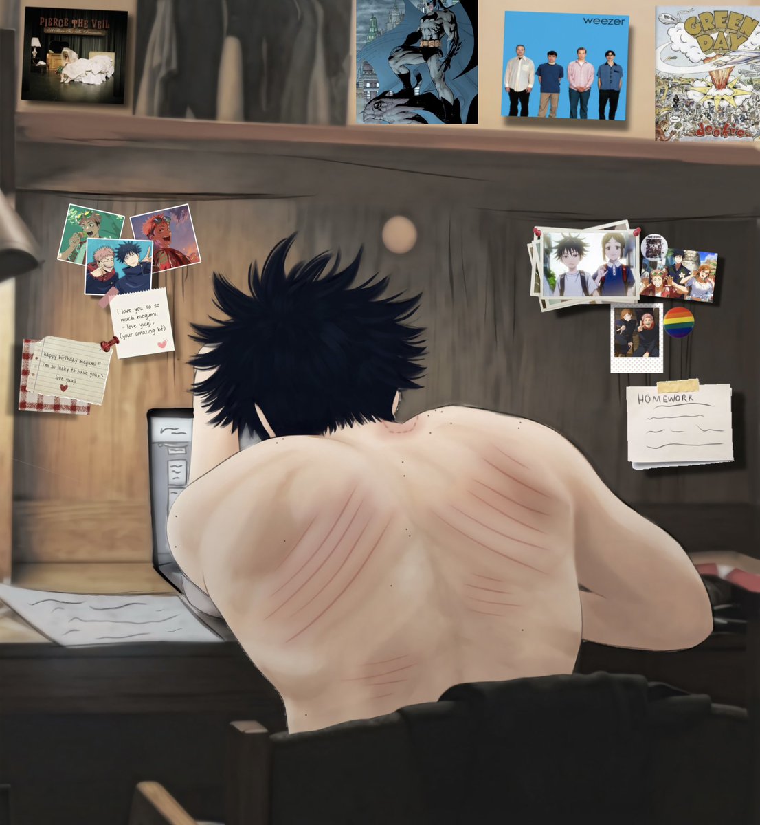 malomarrs's tweet photo. yuuji stopped by megumi’s room #fushiita https://t.co/bcaFG4LrzW