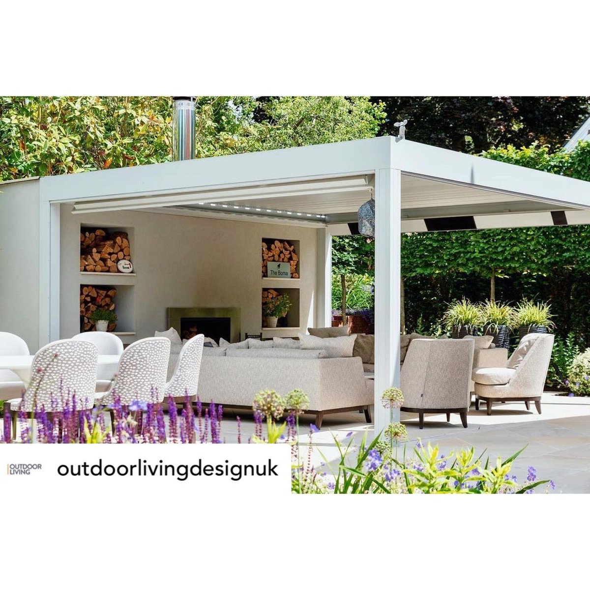 ghnwes's tweet photo. A stylish outdoor living space with a Renson Camargue roof structure offers rain protection and heating, making it enjoyable all year round. Designed by @cherrymillsgardendesign. https://t.co/feZh8aN8ca