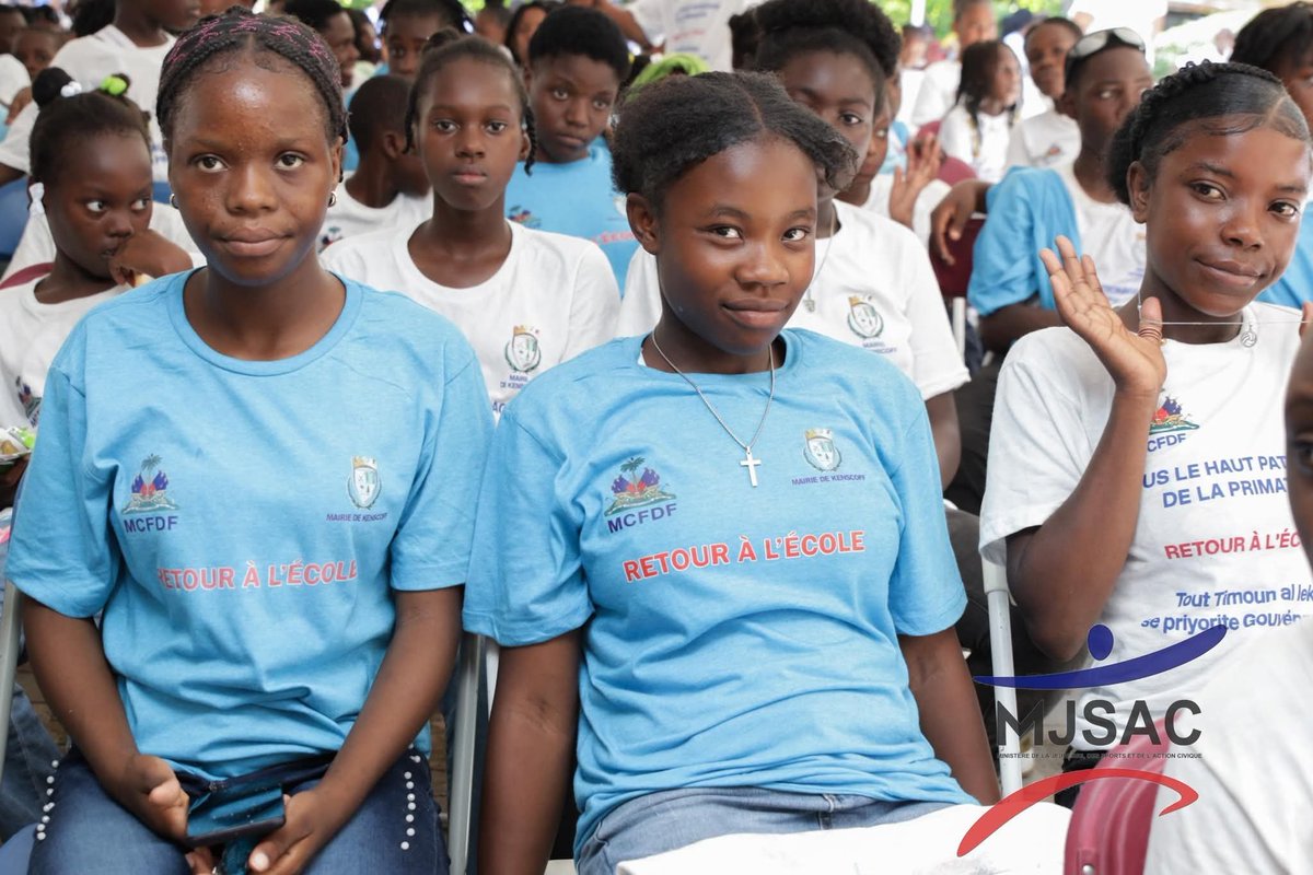 BasenVerite's tweet photo. Le camp #Retour à l’école a pris fin ce vendredi 4 septembre 2026 à #Delmas. Débuté le 31 août, il a été organisé sous le #patronage de la #Primature, s'étendant à #Delmas, #Port-au-Prince, #Pétion-Ville et #Kenscoff. Le #MJSAC a assuré l’encadrement des #activités sportives et d’éducation #civique. Le programme visait à préparer les #enfants à la rentrée scolaire. La #cérémonie de clôture s’est tenue au #Palais municipal de #Delmas, en présence des #enfants, #parents et #institutions participantes.
#Basen_Verite