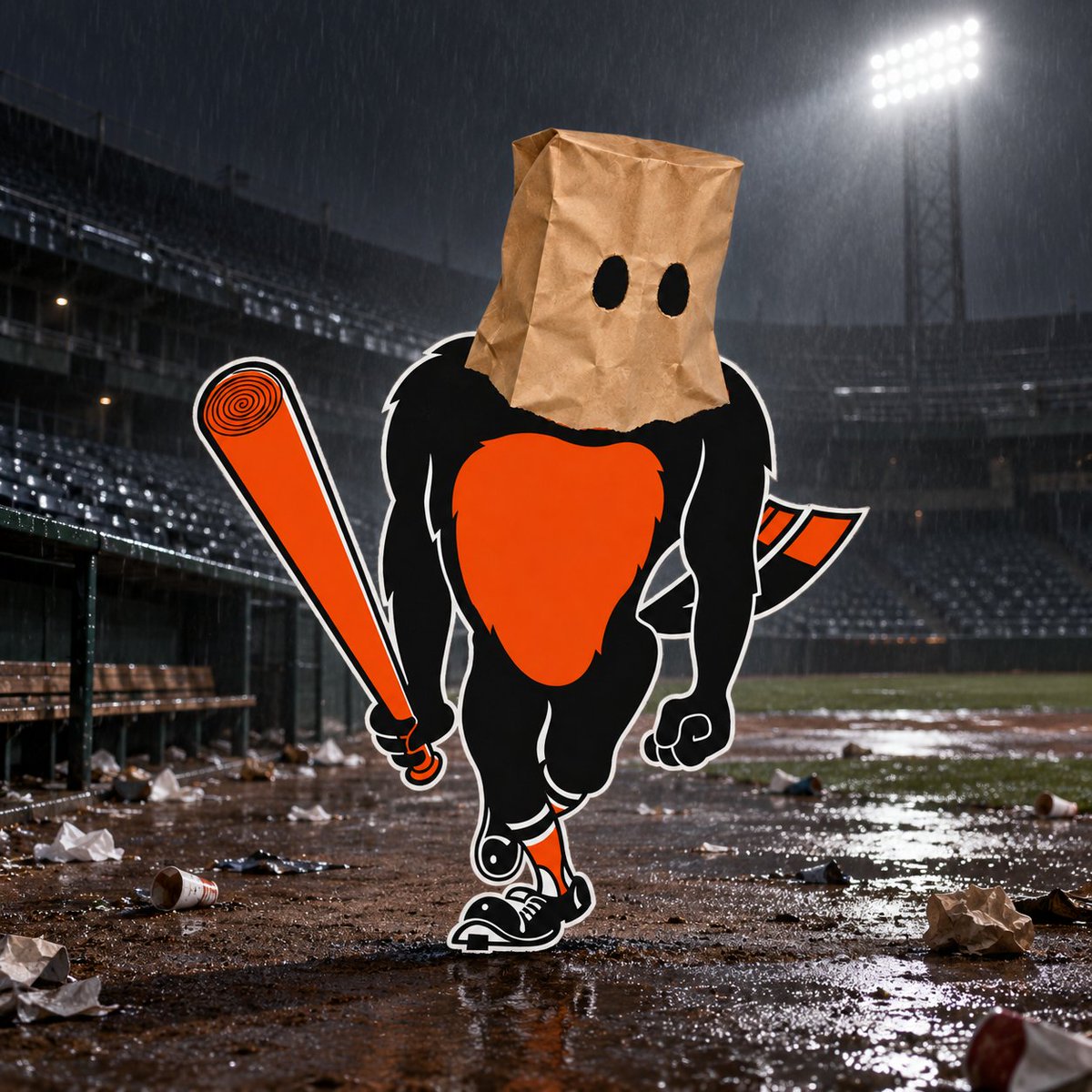 JoeRossanoOs's tweet photo. Orioles fans showed up ready for a playoff push.

The Orioles showed up with six singles, zero runs and another loss.

Four straight defeats. The paper bags are officially back.

#BaltimoreOrioles #Orioles #Birdland #JoeRossanosOriolesReport #BagOverHead https://t.co/RSZWBZU8Ye
