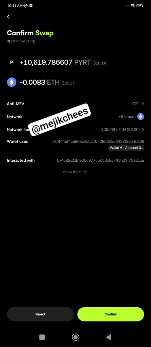 Mejikchees's tweet photo. @AFCryptoX @Pyrand_coin Bela beli tapi bauk amat nih akun w 20: 
0x3b2bbc8baef7ab202e34b41e05ad48be172efdcf32881272b70880e060cd2938 https://t.co/bbNWQuHUov