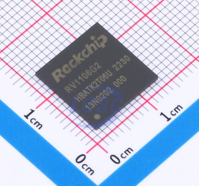 amembedded's tweet photo. Rockchip LV1106
Vision processor MPU, ARM Cortex-A7
$13.62 each, $10.82 @ 100

No, this isn't just a microcontroller. This is a whole single board computer wearing a QFN skin suit, a multi-chip module that places DDR3 right next to the chip. 
2x CSI interfaces and USB-HS too. https://t.co/Q9WFSi5lJ1