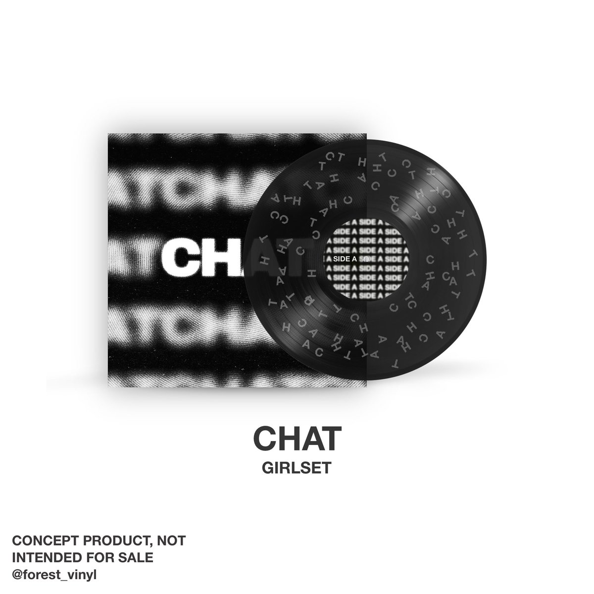 forest_vinyl's tweet photo. GIRLSET - CHAT 💬
+ Instrumental
Pressed on “CHAT” letter filled transparent black 12” vinyl
@GIRLSETofficial 
#girlset #girlset_chat #globalpop #vinyl #vinylconcept https://t.co/lfCGdl9waQ