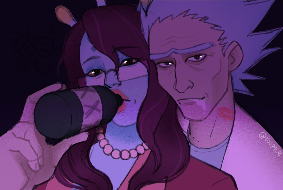 rosp1ce's tweet photo. drunk fuck and his beautiful almost kinda something unity 💚 #rickandmorty #ricksanchez https://t.co/O2UDnC5Z9Z