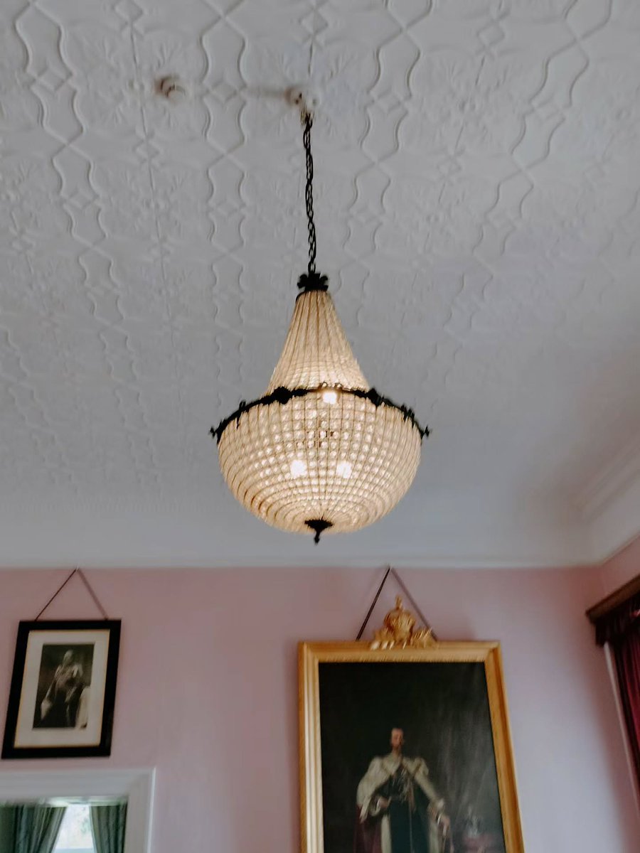 32berkay's tweet photo. The Emperor’s Old Light: Napoleon’s chandelier from exile at Plantation House, St Helena. https://t.co/yoJdbgoUYk