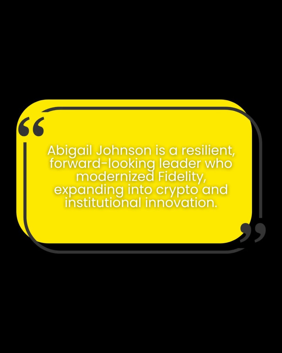okadax's tweet photo. Abigail Johnson’s philosophy is clear: success doesn’t mean the work stops. No matter how much you achieve, there’s always more to learn, build, and improve. True leaders stay driven and never complacent. https://t.co/ZCmmLpcMr3