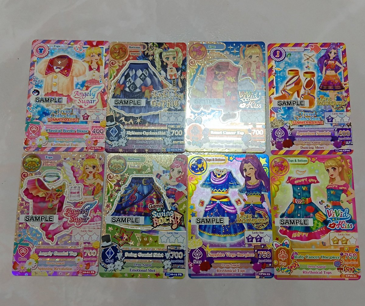typicalcards's tweet photo. Finally! I have my dream cards 😍🥰

#Aikatsu #Aikatsucards https://t.co/SoSw4phmLq