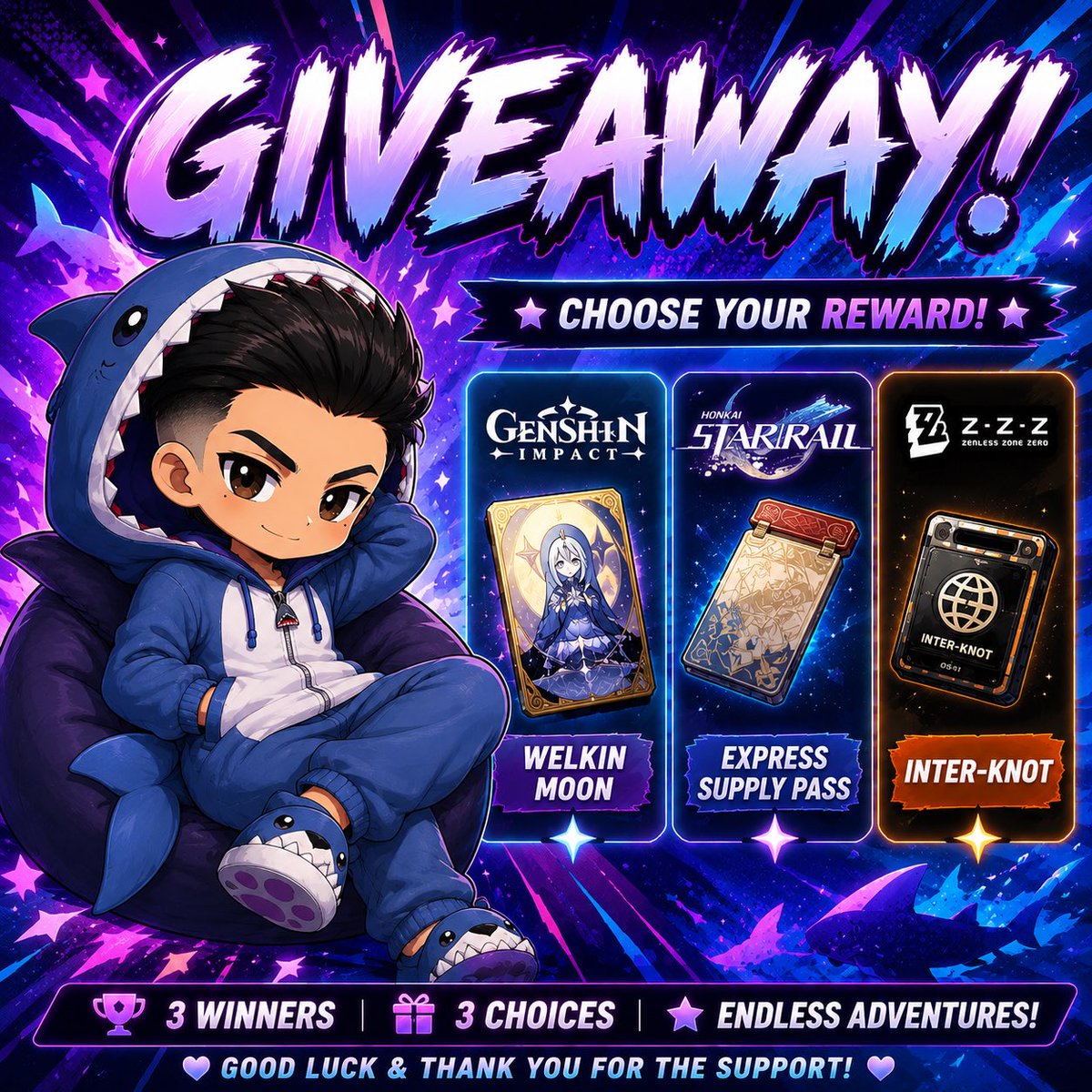 arrozOW's tweet photo. Who Missed Me ?!?!

3 - WELKIN/EXPRESS/INTER-KNOT GIVEAWAY!!!

💫 LIKE &amp; RT
💫 Must be following me
💫 Comment Your Favorite 5 Star :)
💫 Winners Announced September 8 @ 7PM PST

Winners Receive Prize via Codashop

#Hoyoverse #ZZZ #GenshinImpact #HonkaiStarRail #Gacha https://t.co/rZHMYrNAw6