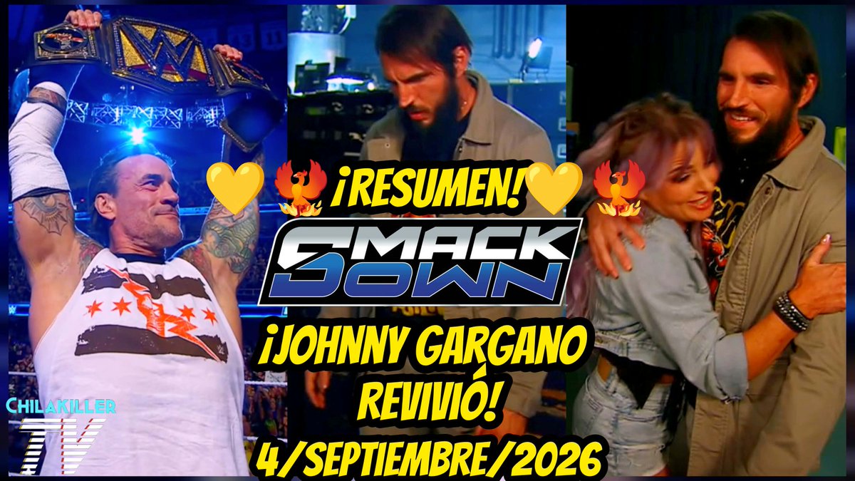 Chiilakilller's tweet photo. 🏃♀️¡CORRELE BRUV!🏃
🚨🔥¡NUEVO VÍDEO!🚨🔥
RESUMEN COMPLETO DE #WWESmackDown
¡JOHNNY GARGANO REVIVIO!❤
Vean el video y dejen su like❤
Link: https://t.co/HNVEAU4ze2
#WWE #JohnnyGargano #CMPunk #CodyRhodes #SamiZayn #KevinOwens #FinnBalor #Gunther #ChelseaGreen #Paige #NikkiBella https://t.co/ezoK0h6rWX