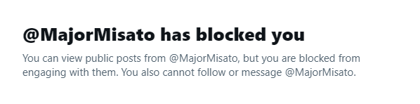 Met40T's tweet photo. @MajorMisato Lmao, coward. Also, AI cuck. https://t.co/7CxF7pWpNj